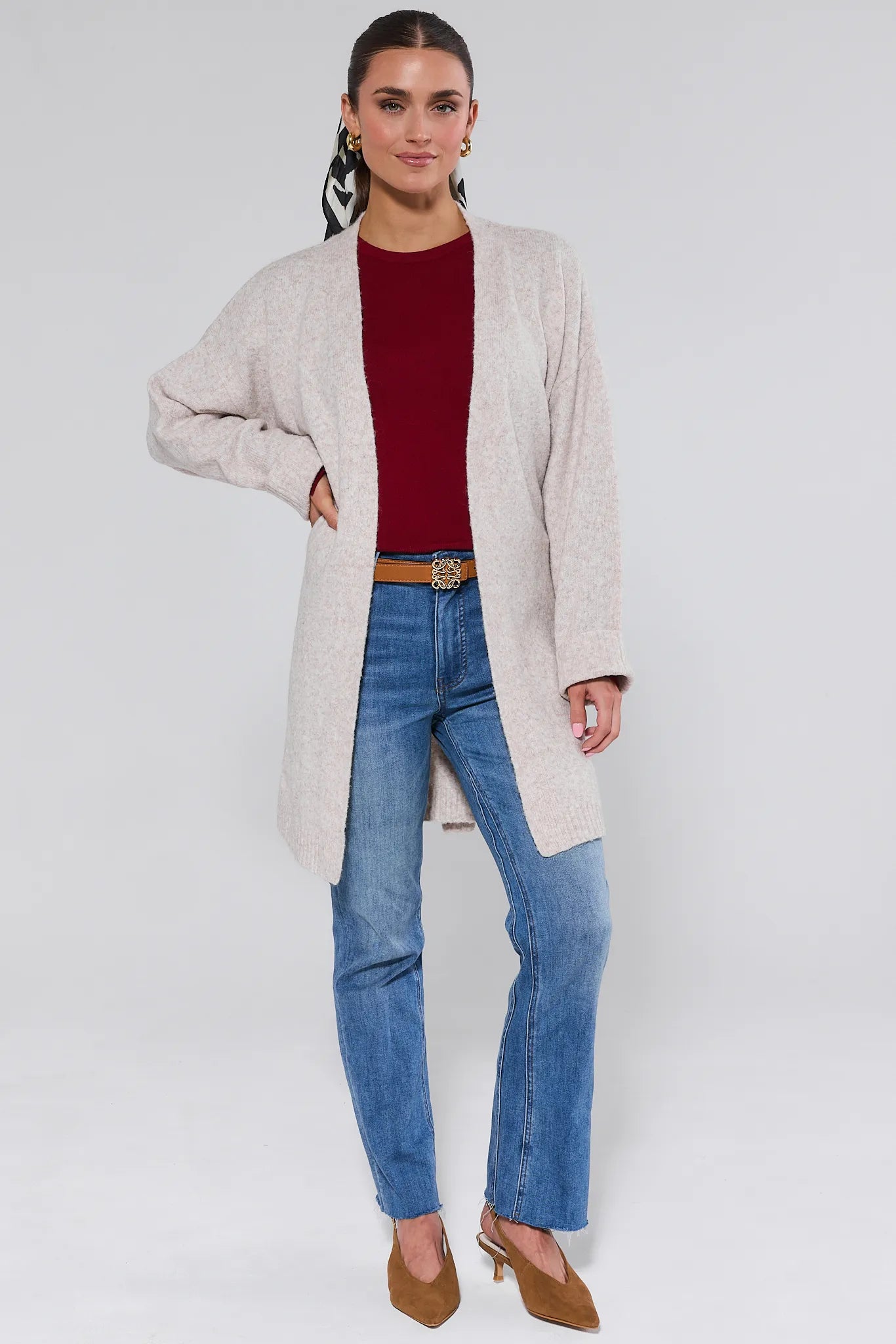 Tinley Gray Wrap Cardigan