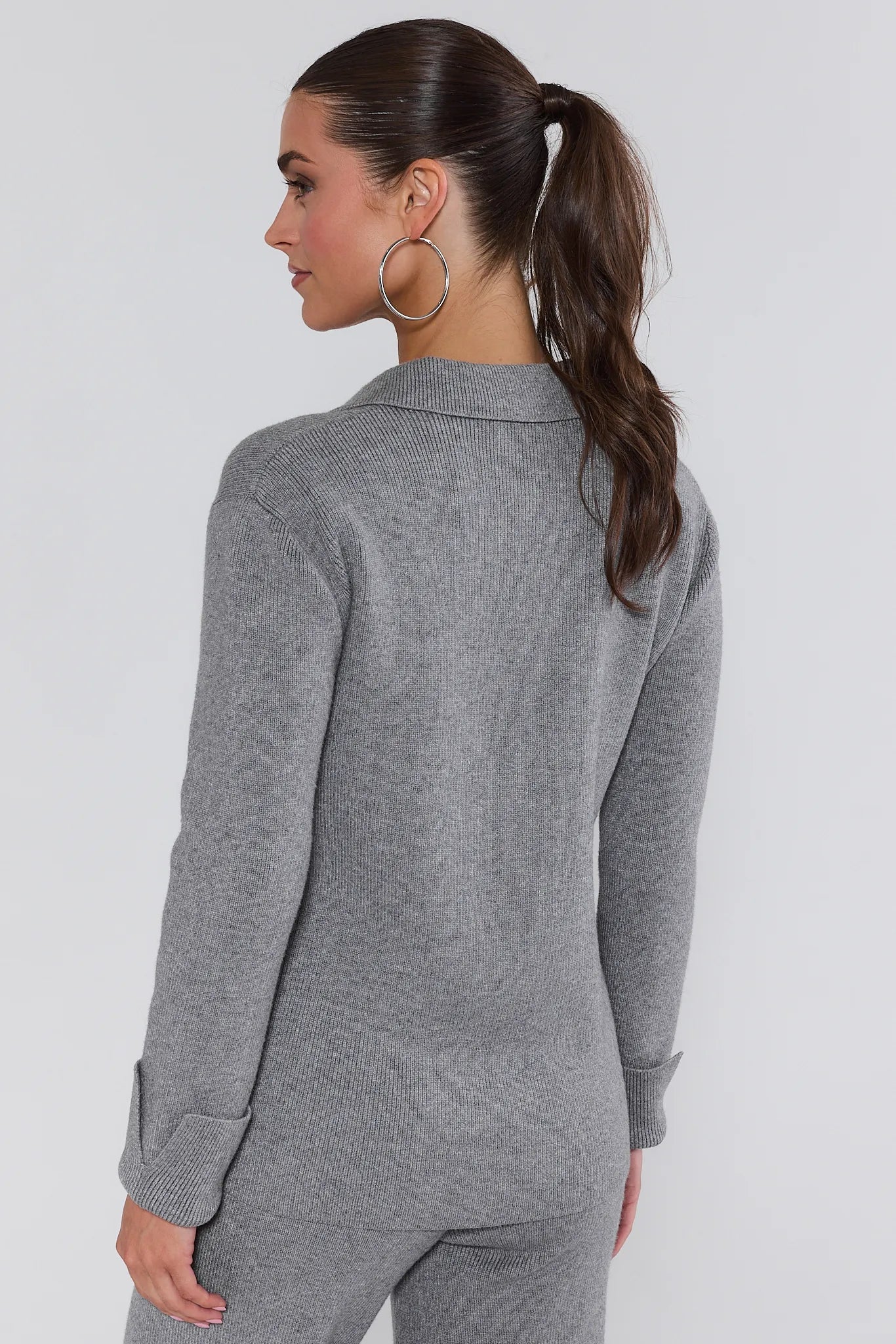 Elle Gray Knit Sweater
