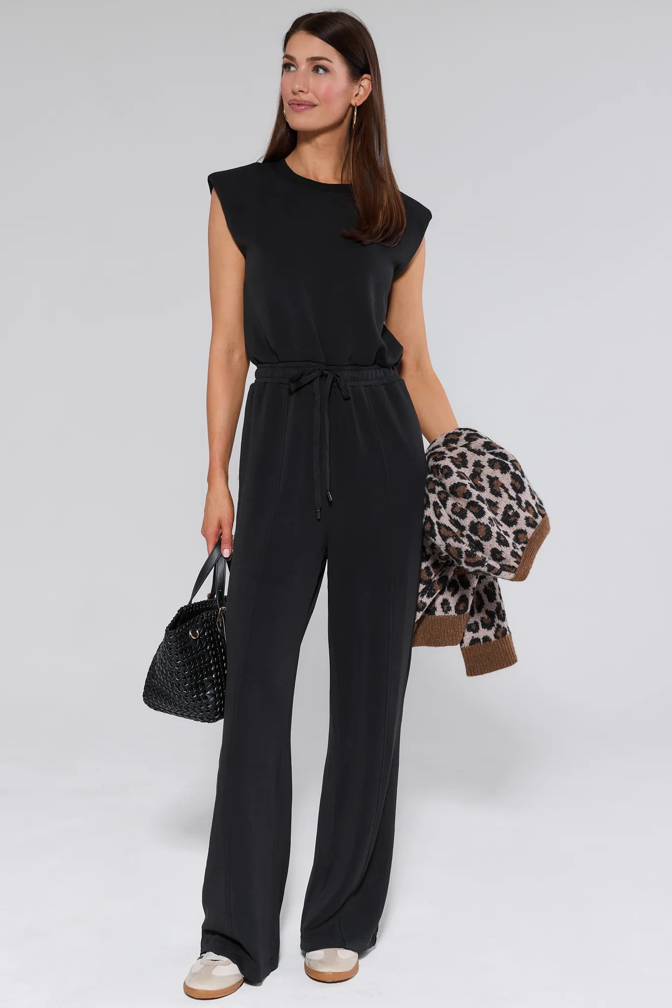 Adrianna Black Wide-Leg Jumpsuit