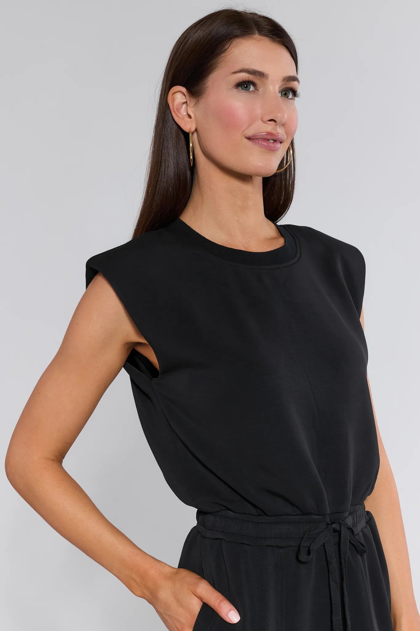 Adrianna Black Wide-Leg Jumpsuit