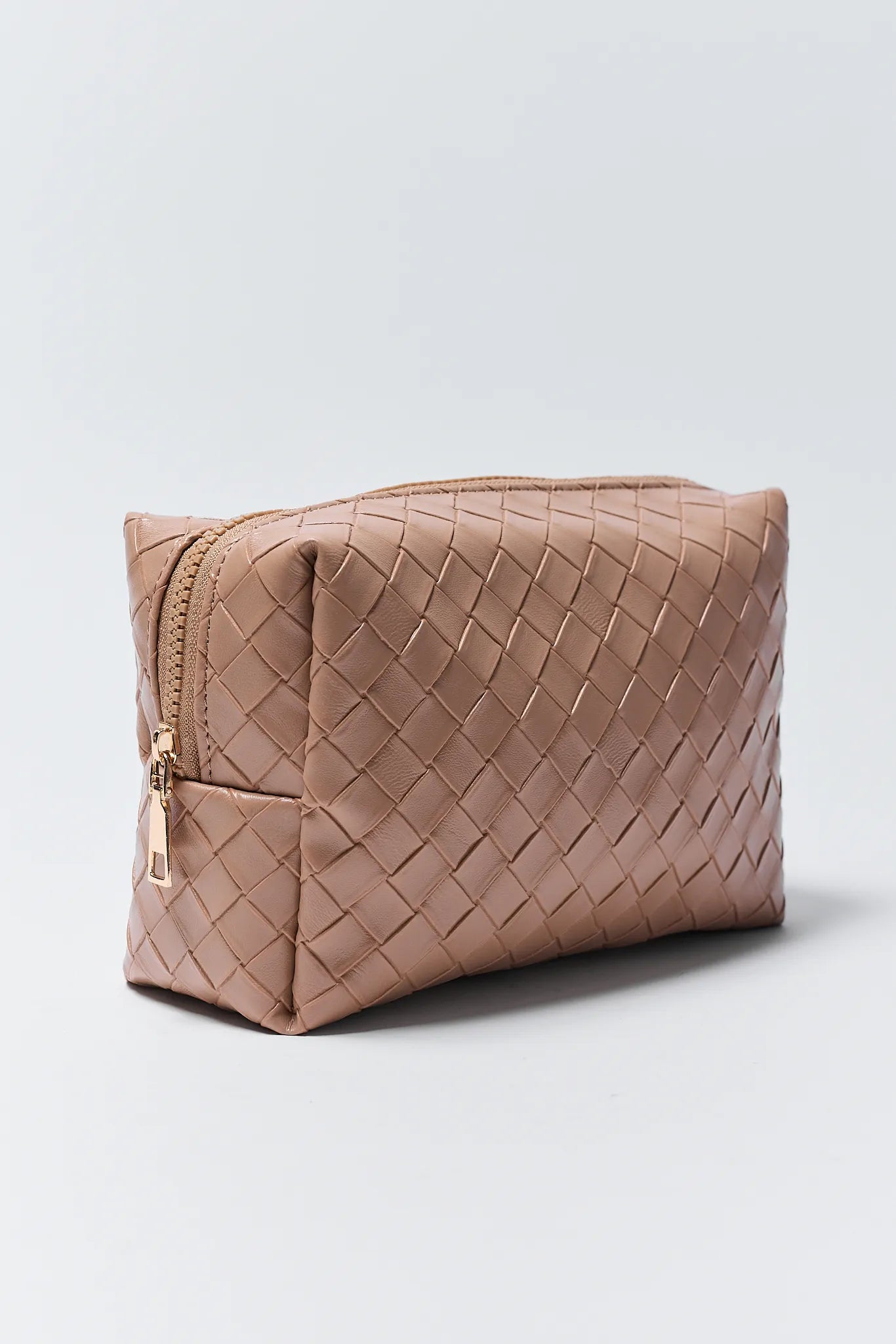 Waverly Tan Woven Cosmetic Bag