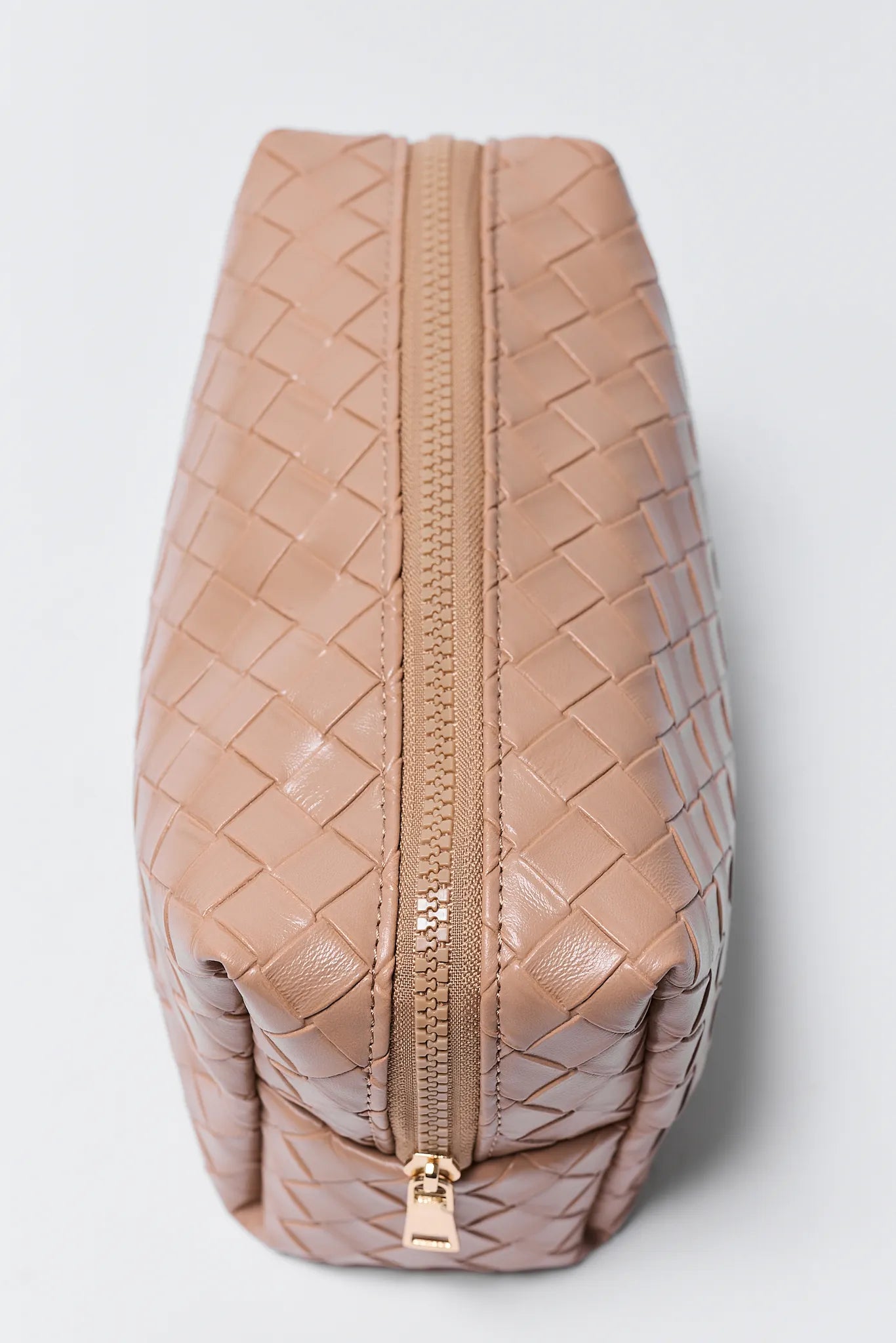 Waverly Tan Woven Cosmetic Bag