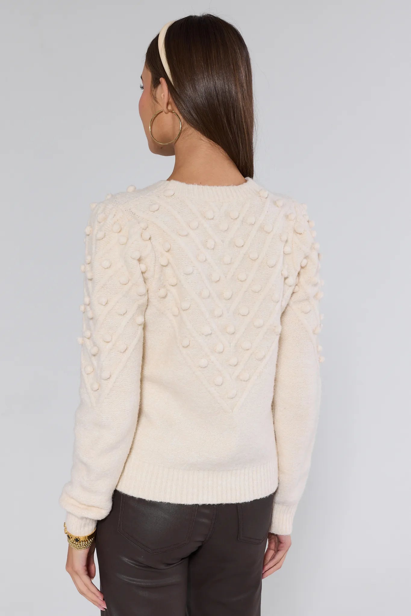 Judy White Knit Sweater