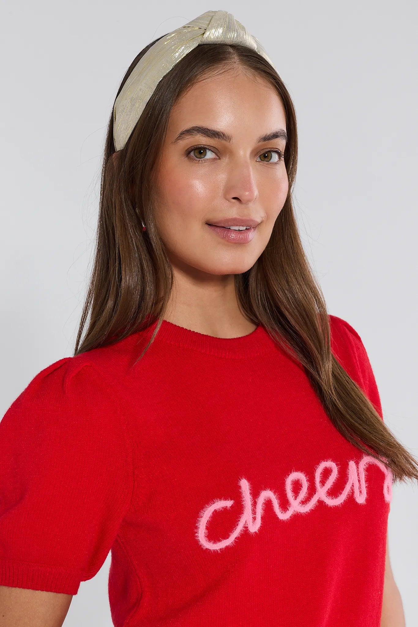 Goldie Metallic Knot Headband