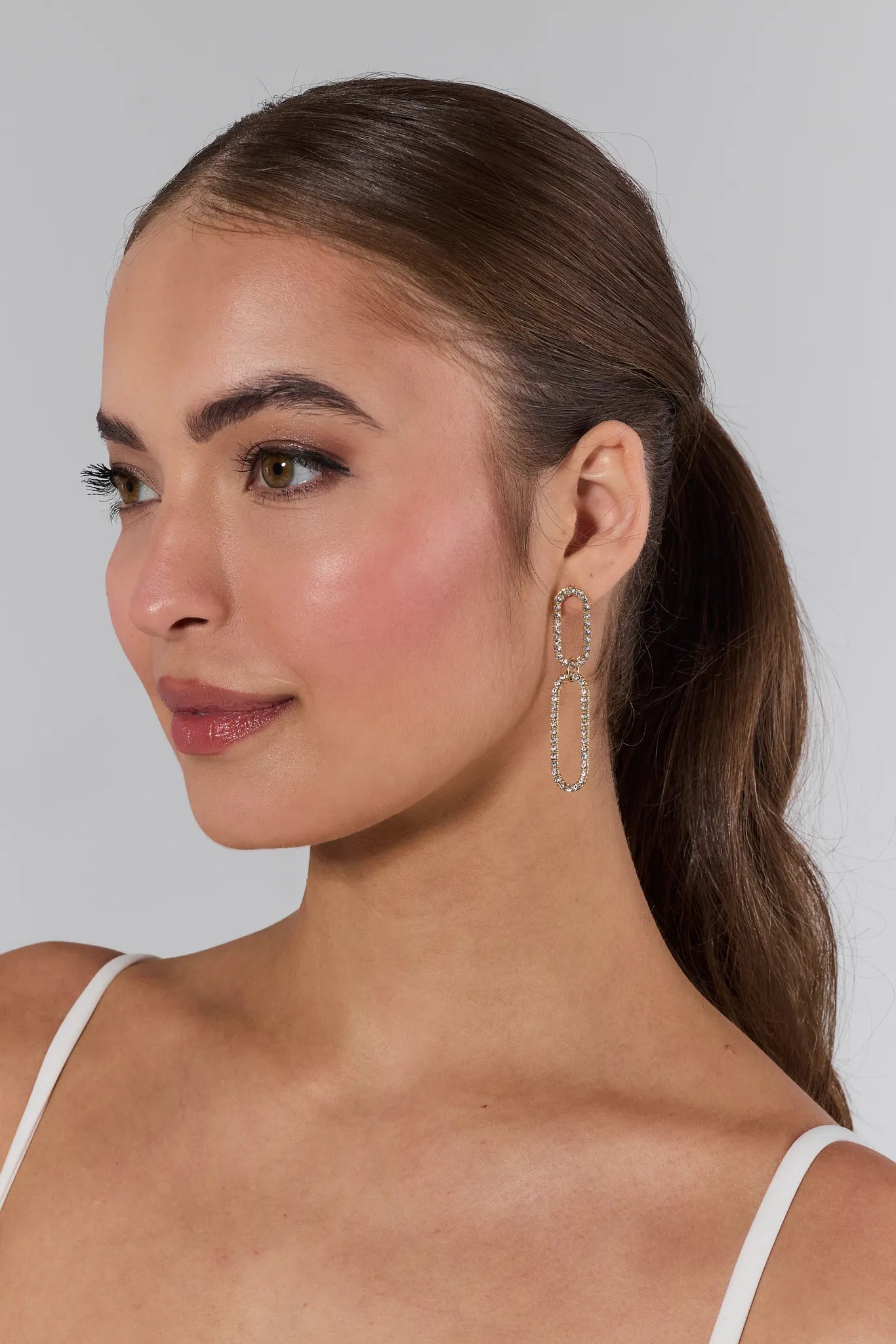 Naomi Rhinestone Drop Earrings
