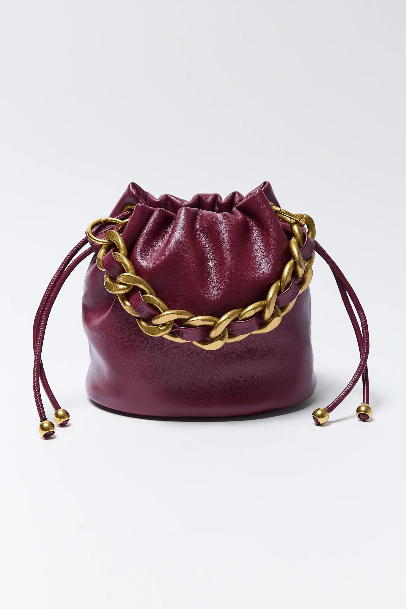 Ashton Maroon Bucket Bag