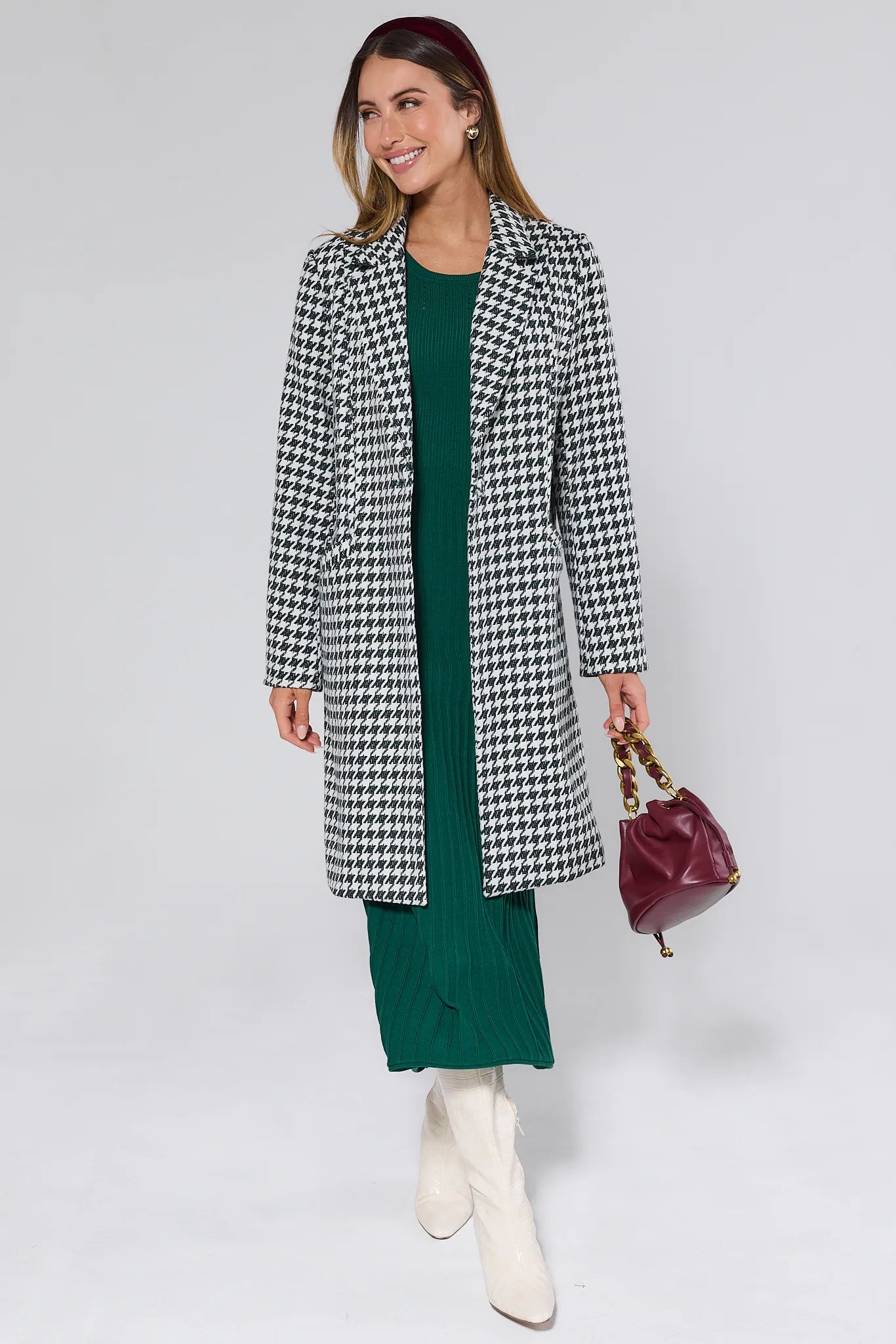 Lena Green Knit Midi Dress