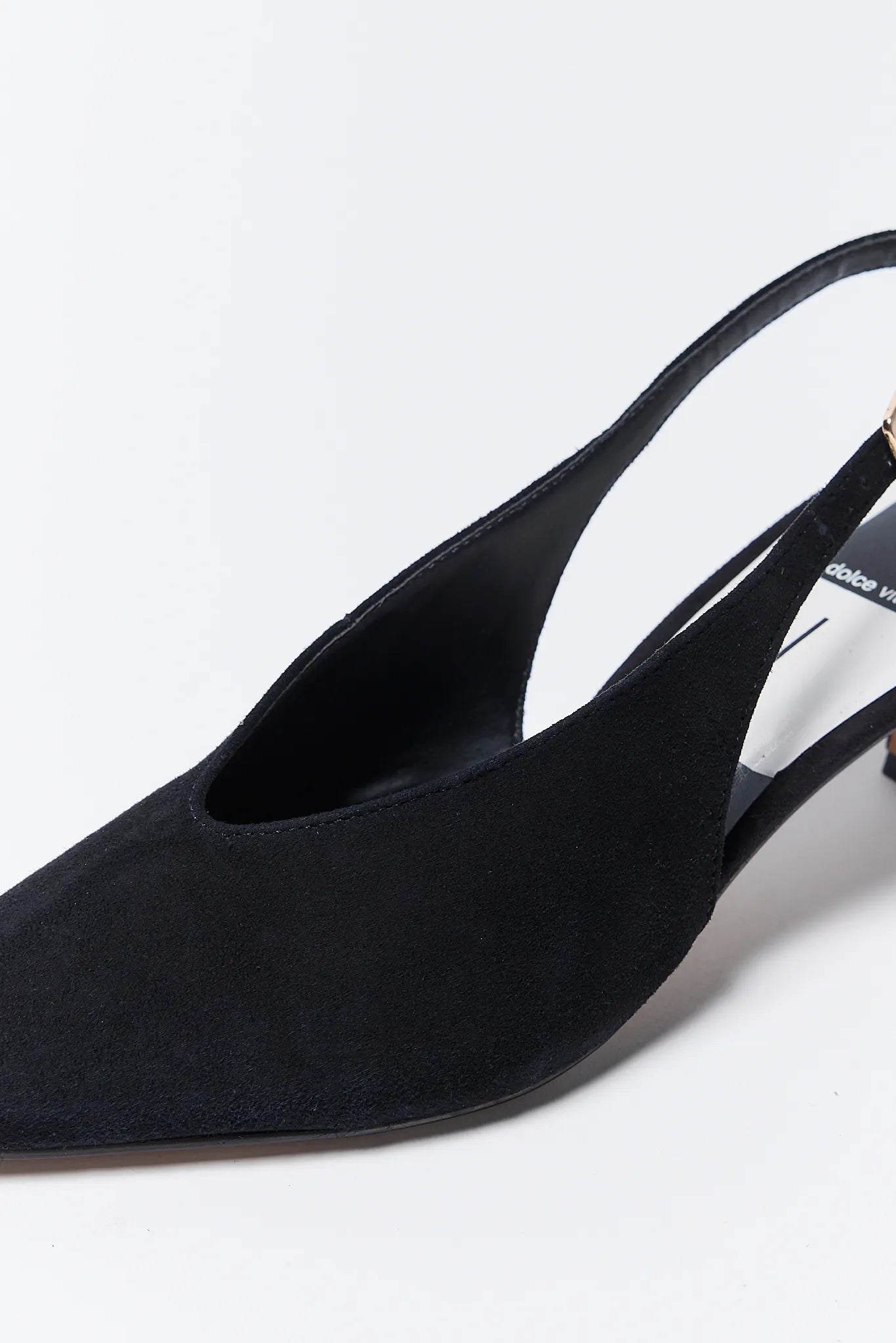 Alenna Black Suede Pointed Toe Heels