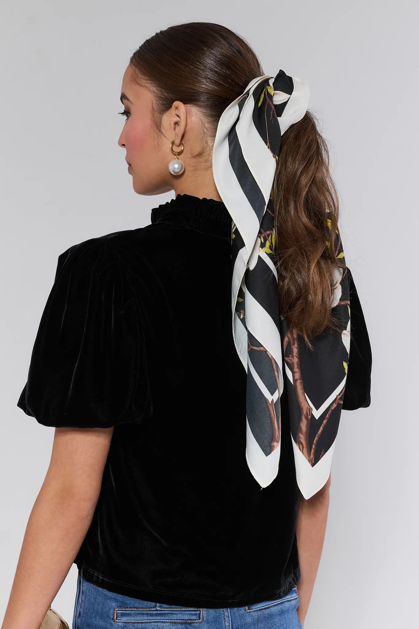Eve Floral Satin Scarf