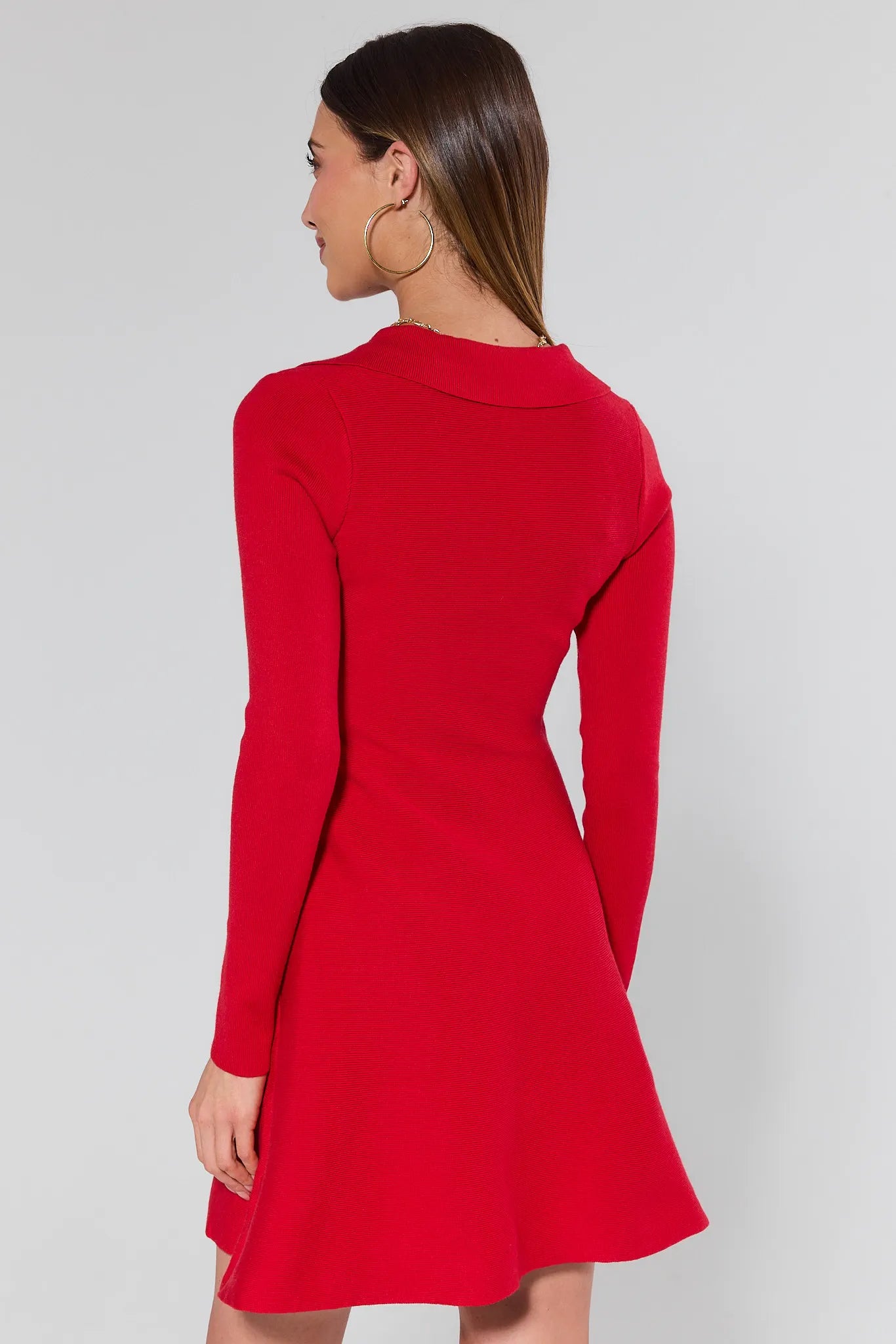 Amelia Red Knit Mini Dress