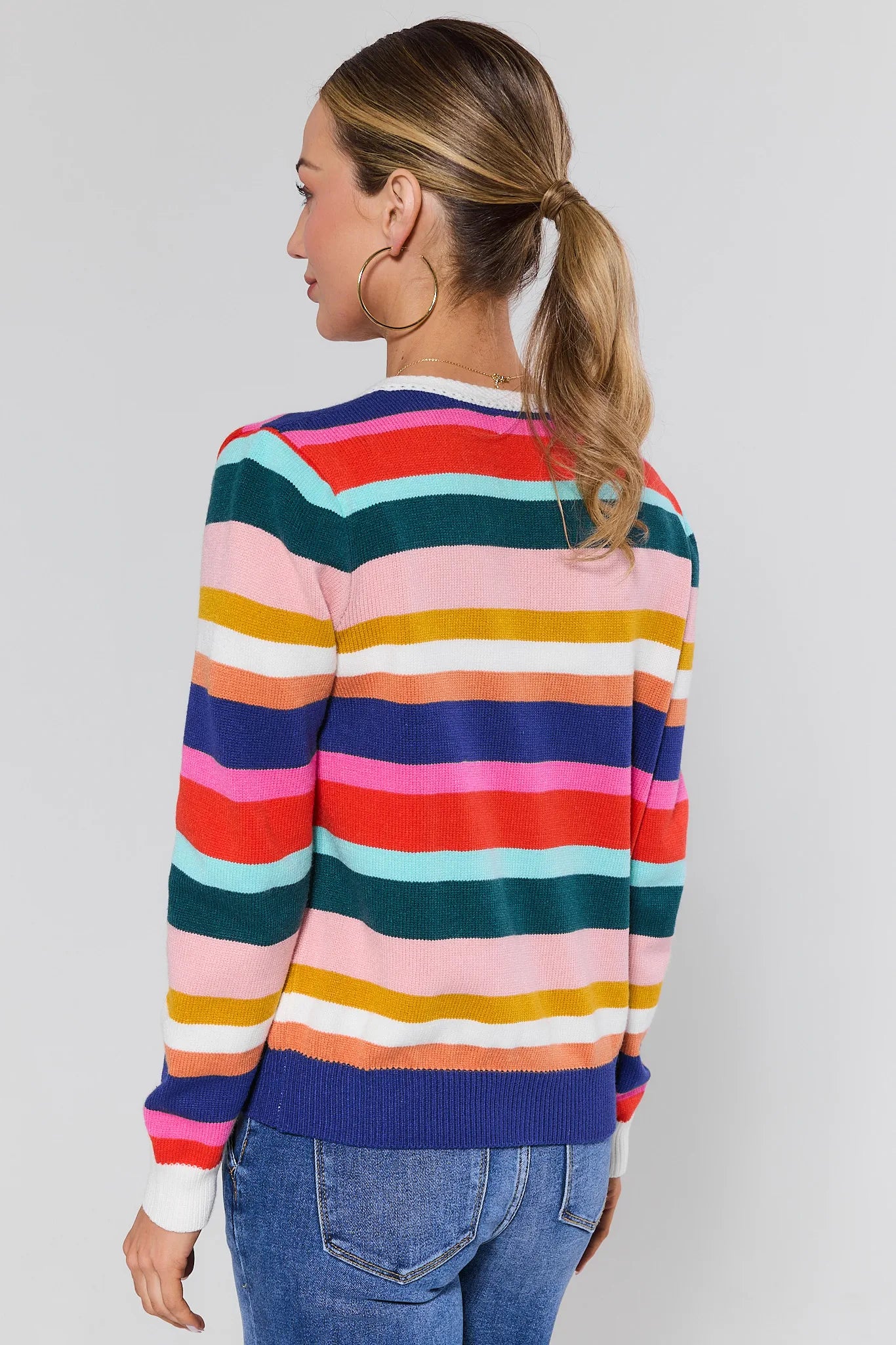 Bella Multi Striped Knit Cardigan