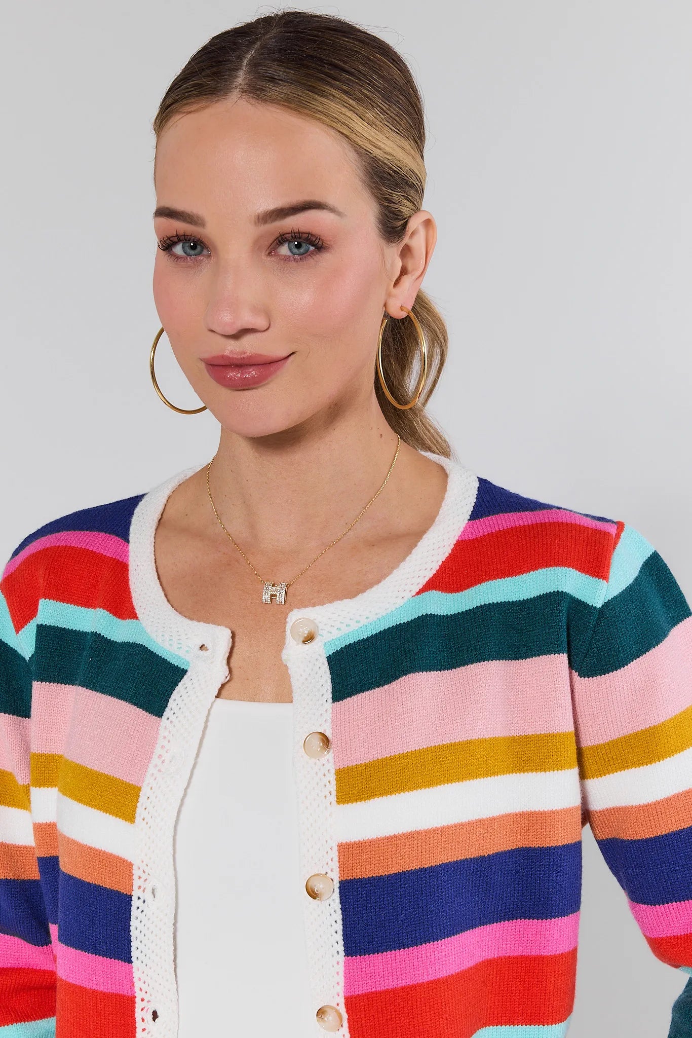 Bella Multi Striped Knit Cardigan