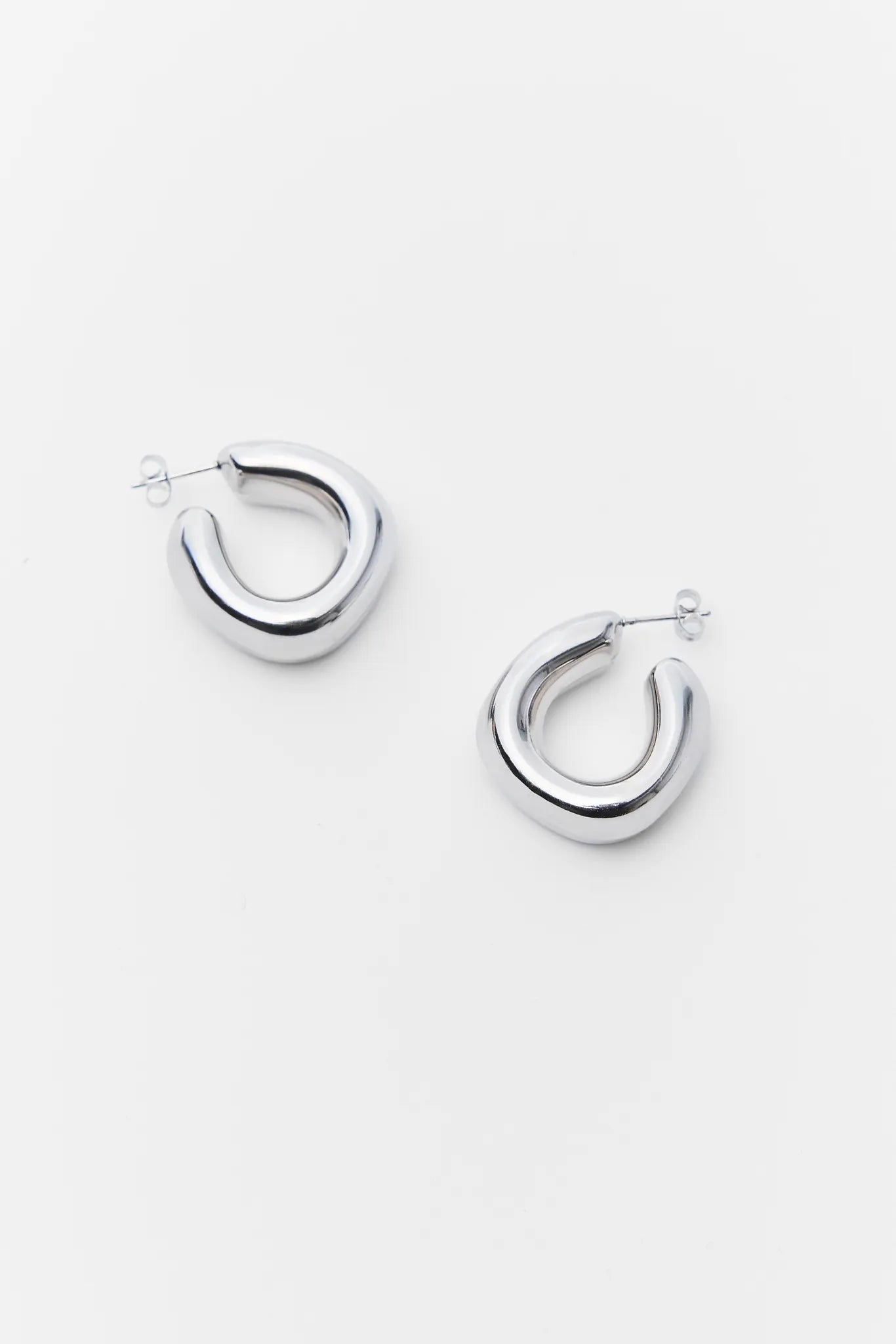 Aurora Silver Hoop Earrings
