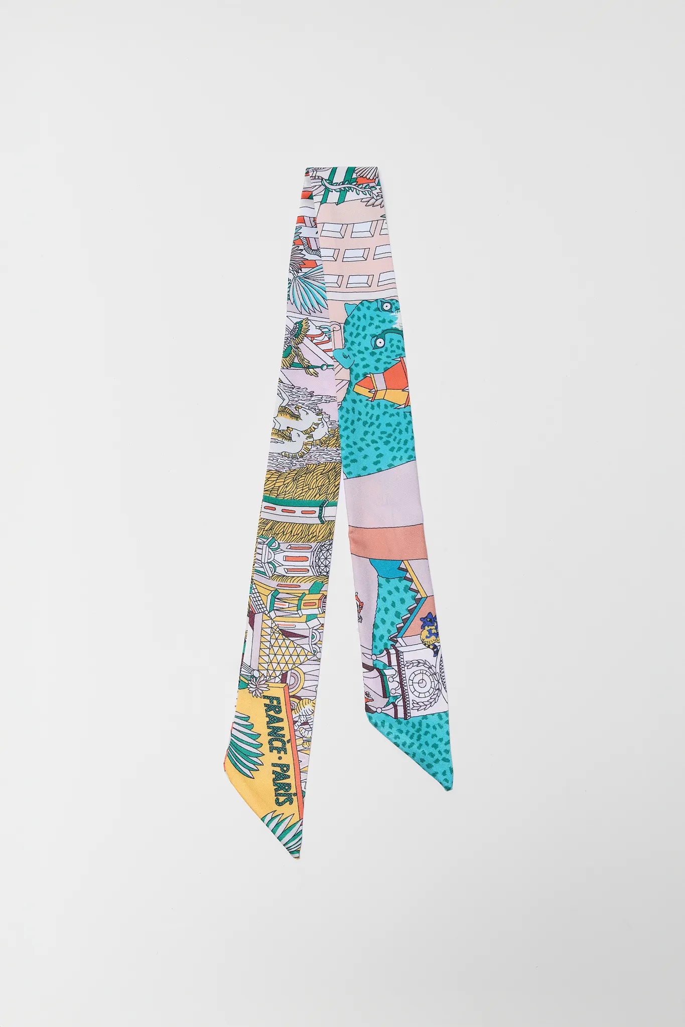 Augusta Turquoise Printed Scarf