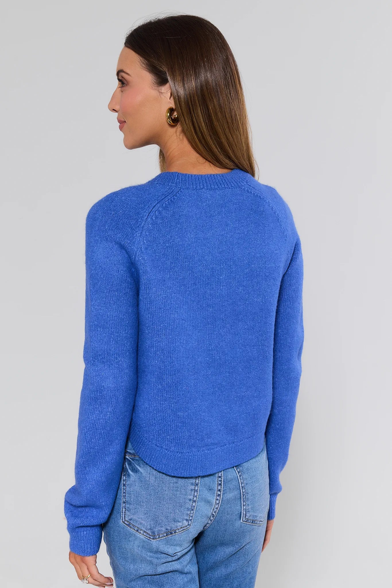 Belinda Blue Floral Knit Sweater