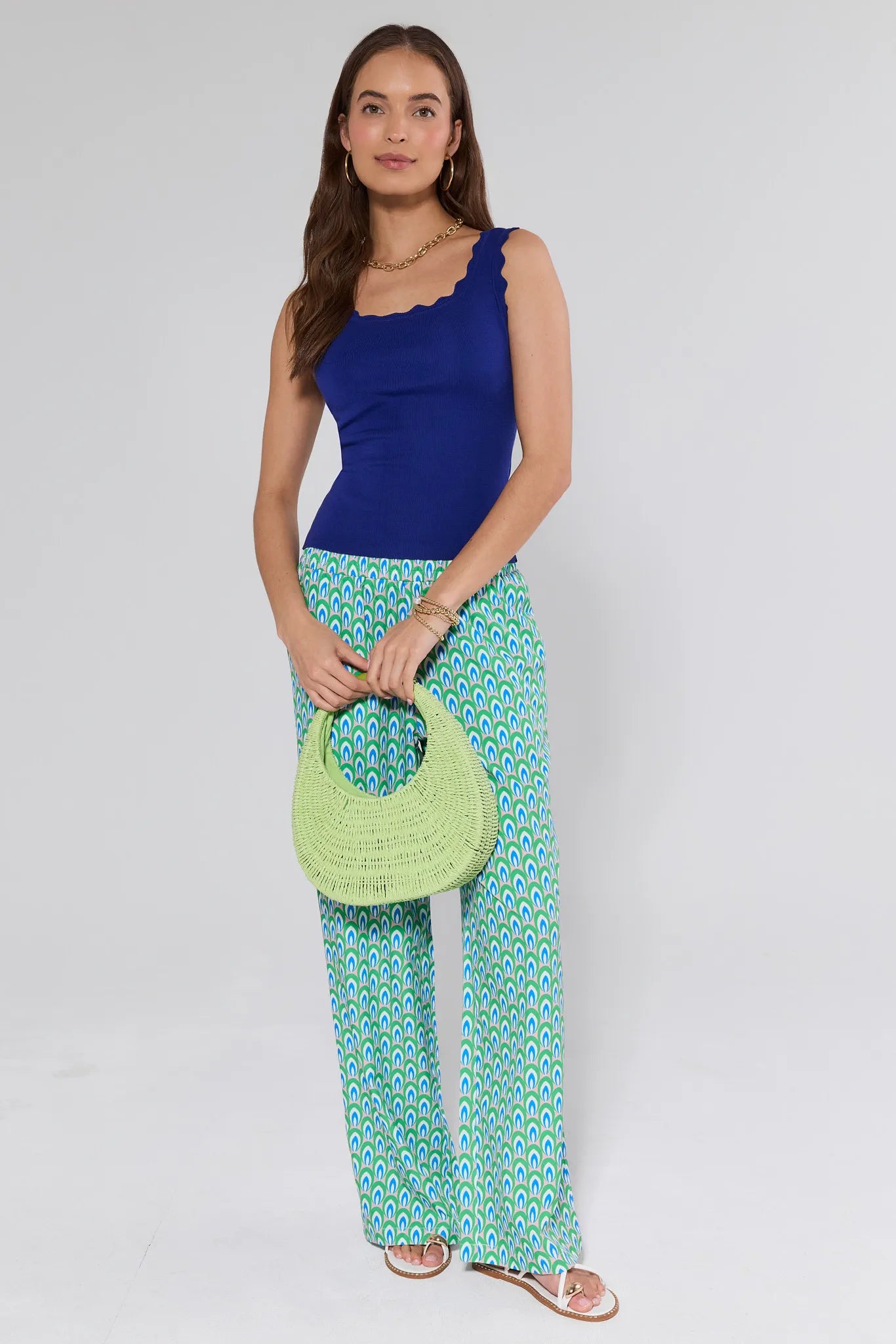 Avery Printed Wide Leg Pants