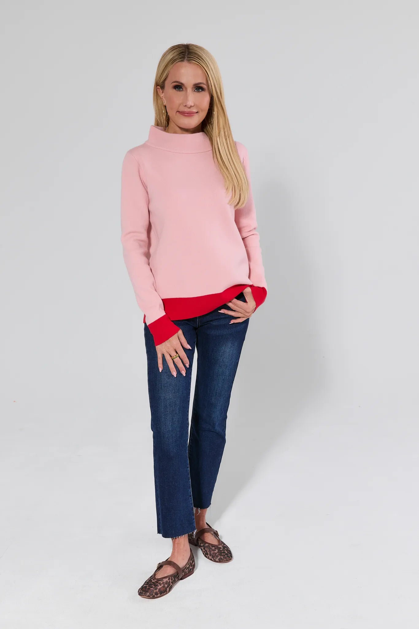 Janine Light Pink Knit Sweater