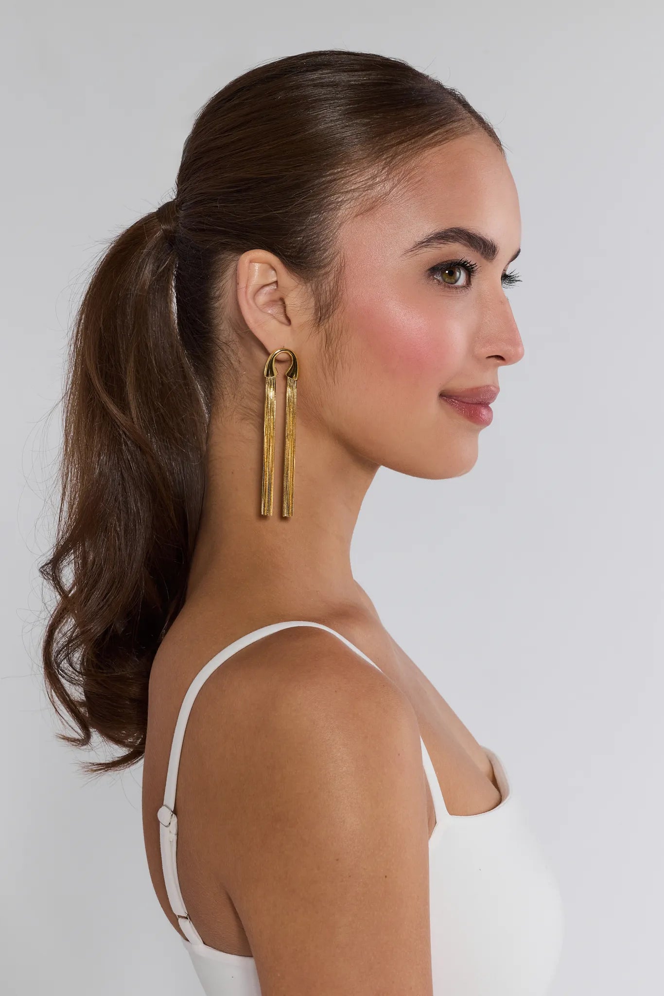 Greta Gold Tassel Earrings
