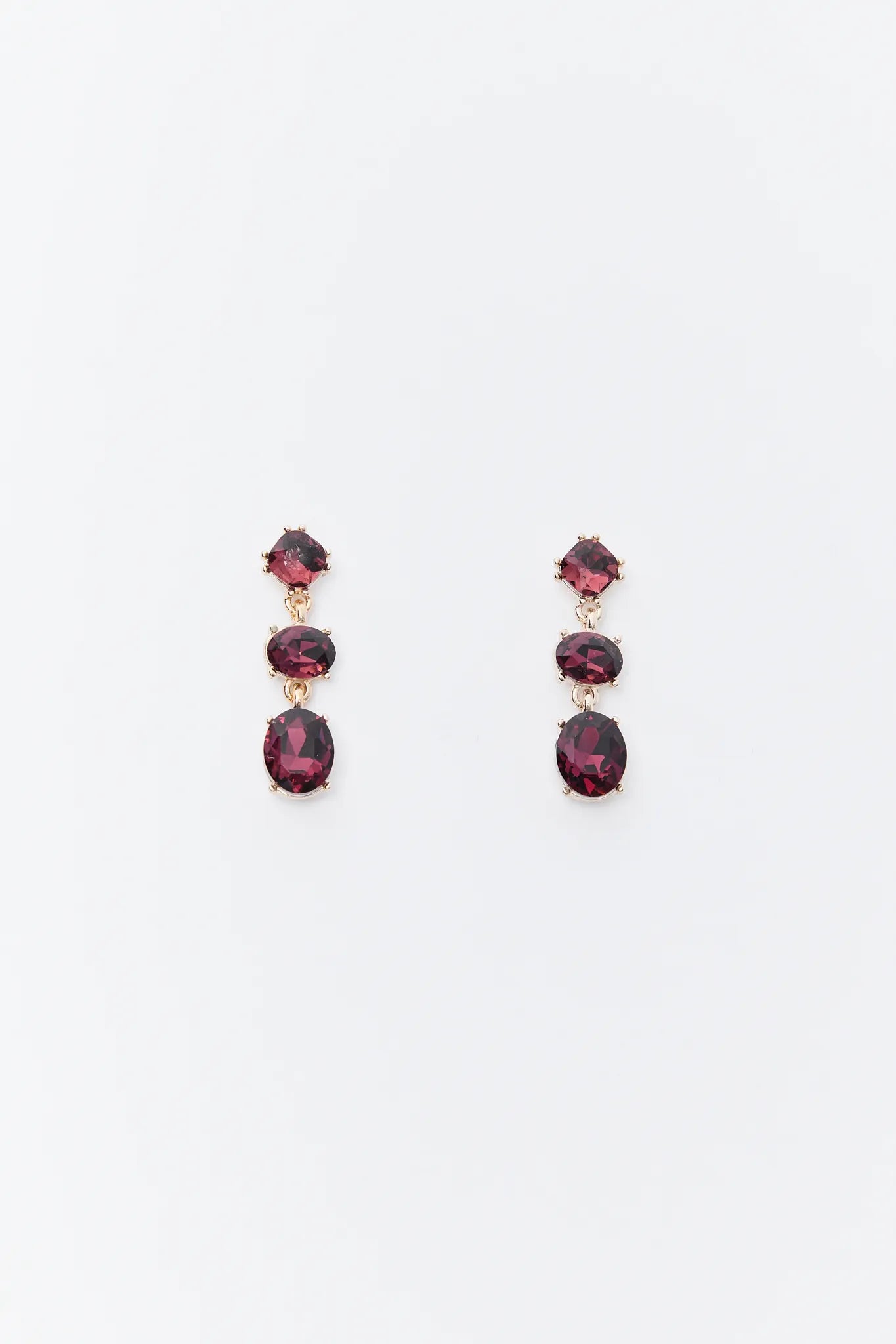 Alice Burgundy Drop Earrings