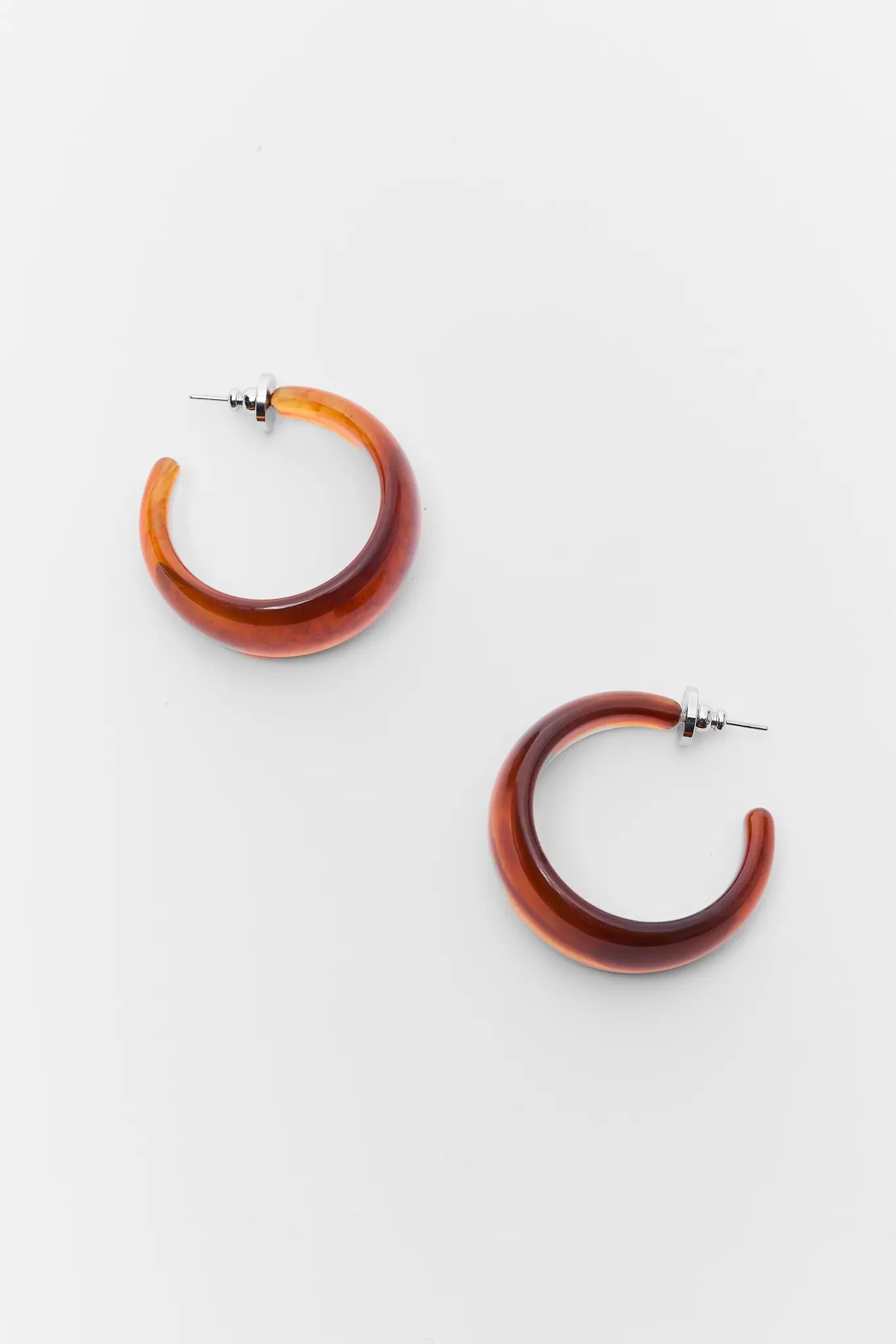 Nova Brown Hoop Earrings