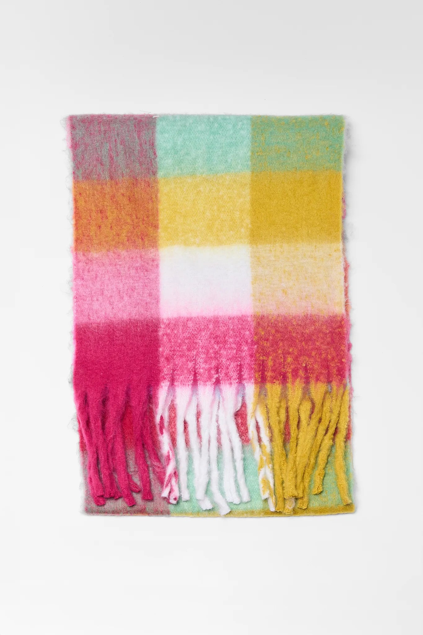 Maddie Multi Plaid Knit Scarf