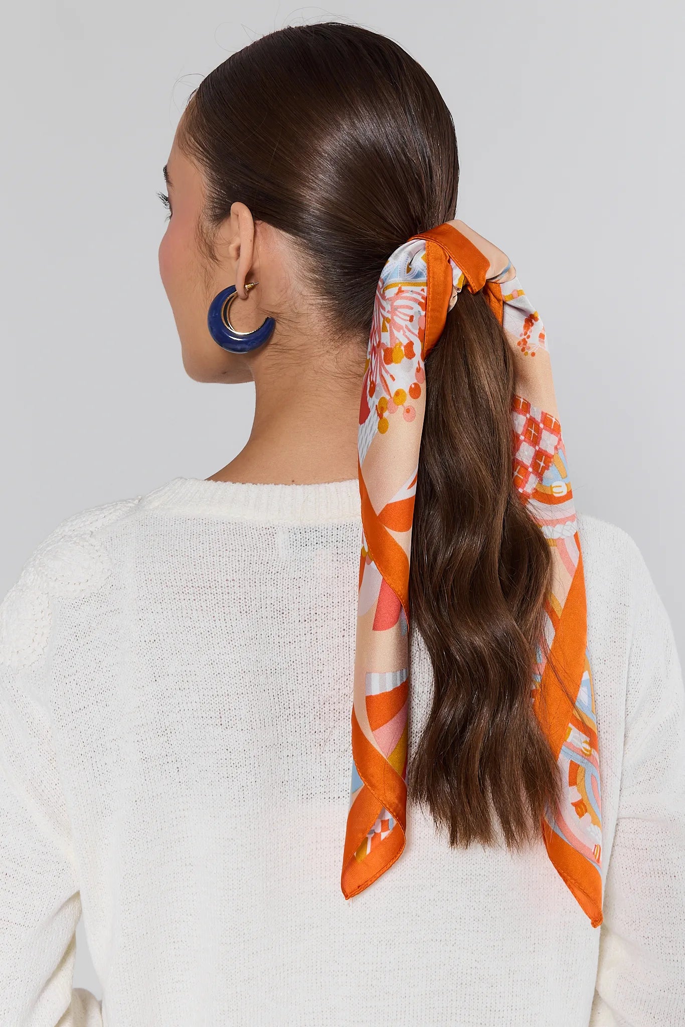 Diane Orange Printed Scarf