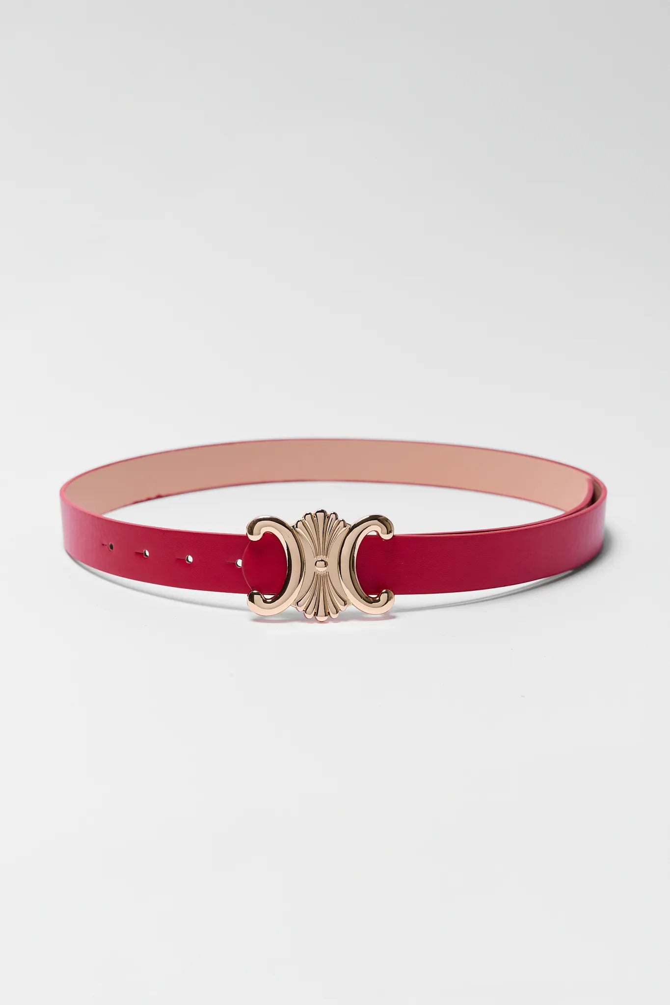 Candace Red Buckle Belt