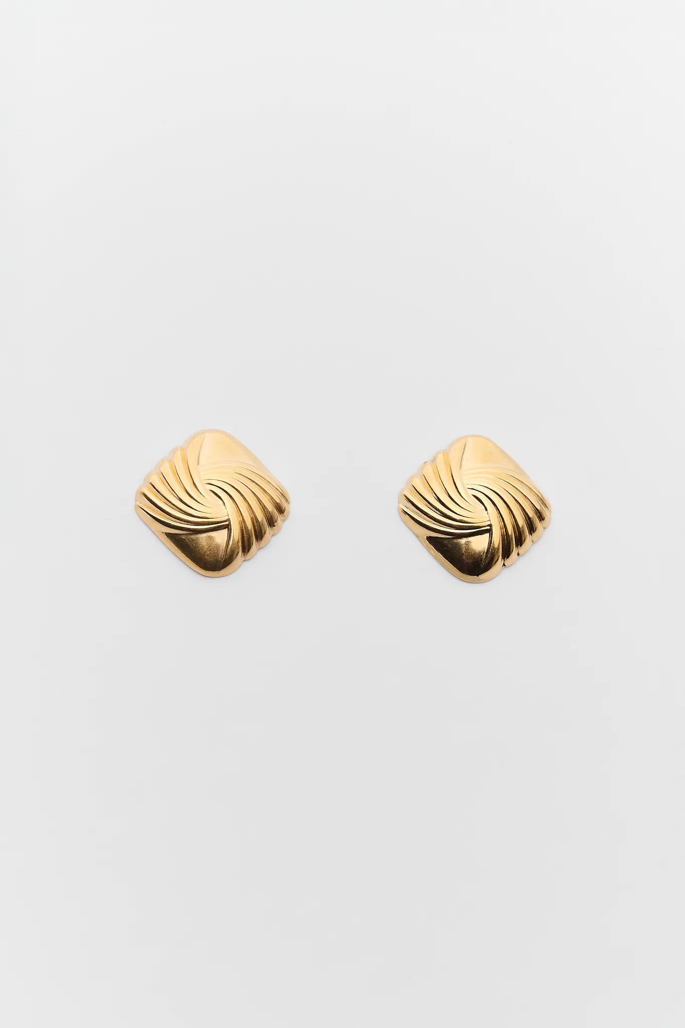 Robbie Gold Textured Stud Earrings