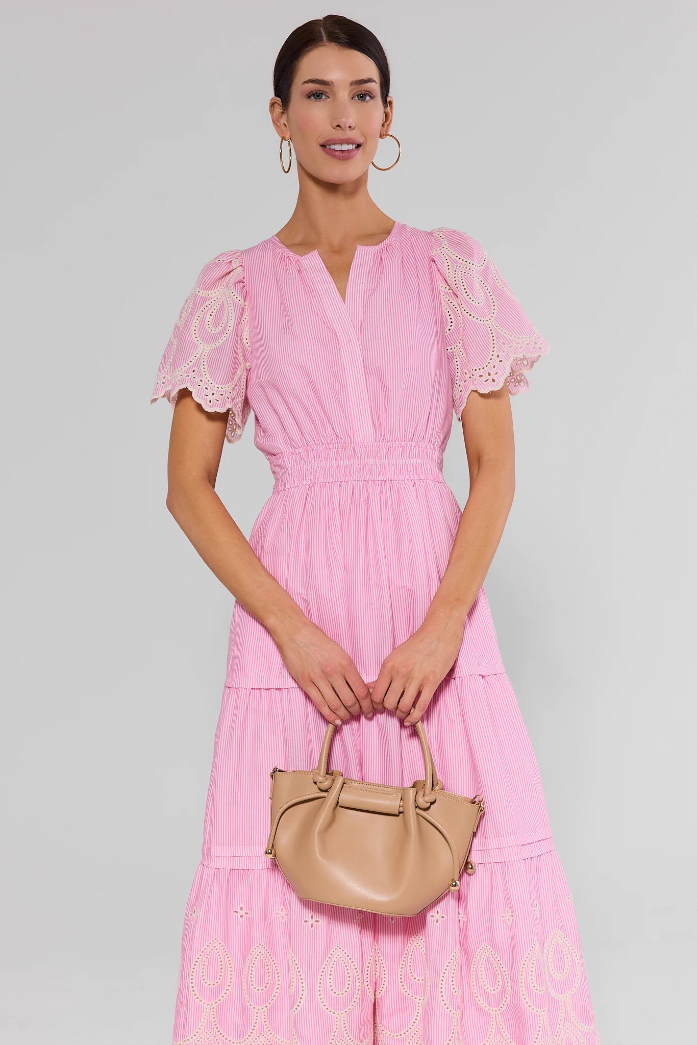 A Line Pink Eyelet Dress Eyelet Maxi Dress In Pink ASOS A Line Pink Eyelet Dress Eyelet Maxi Dress In Pink ASOS
