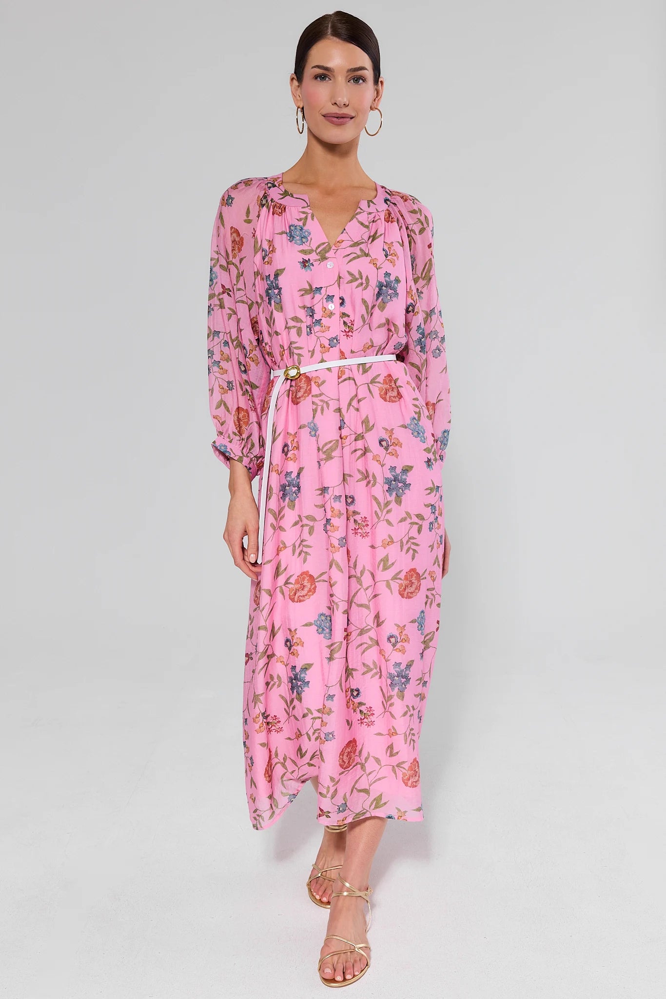 Gracen Pink Floral Maxi Dress