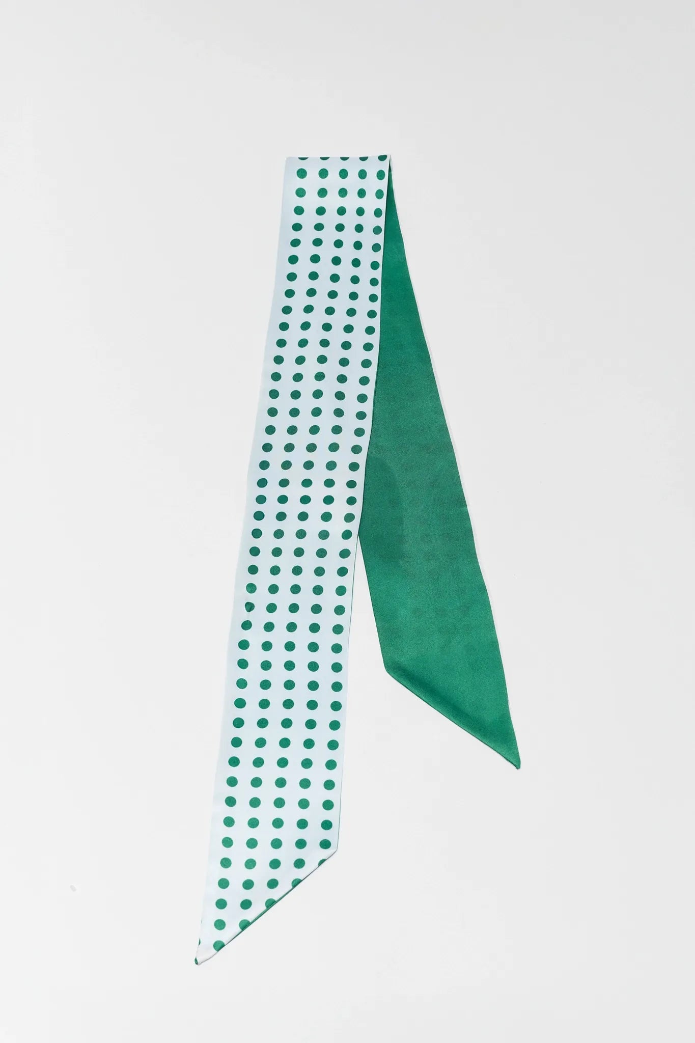 Becky Green Polka Dot Scarf on white background