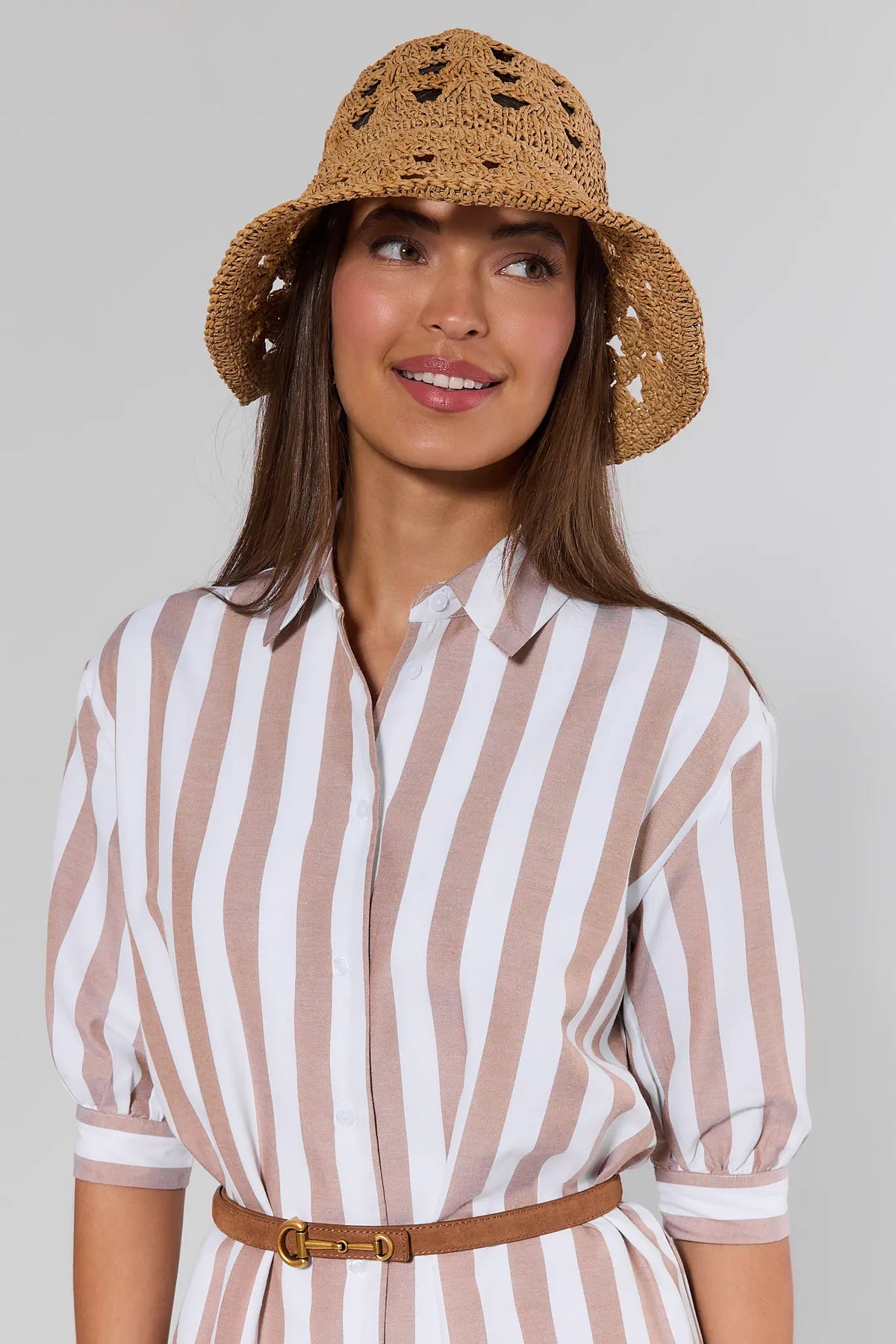 Zoe Woven Straw Bucket Hat | Avara display picture 1