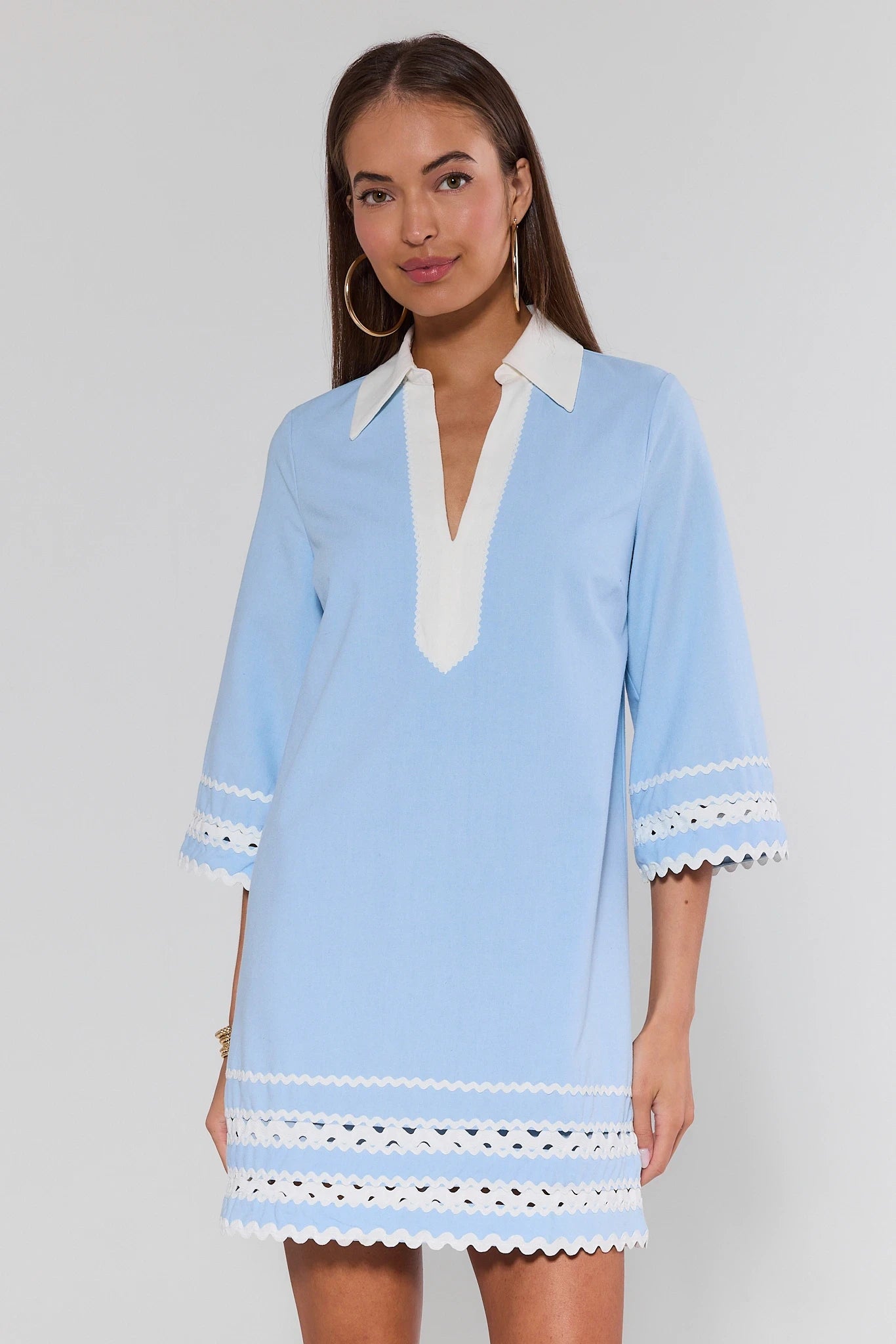 Eleanor Light Blue Tunic Dress | Avara Eleanor Light Blue Tunic Dress | Avara