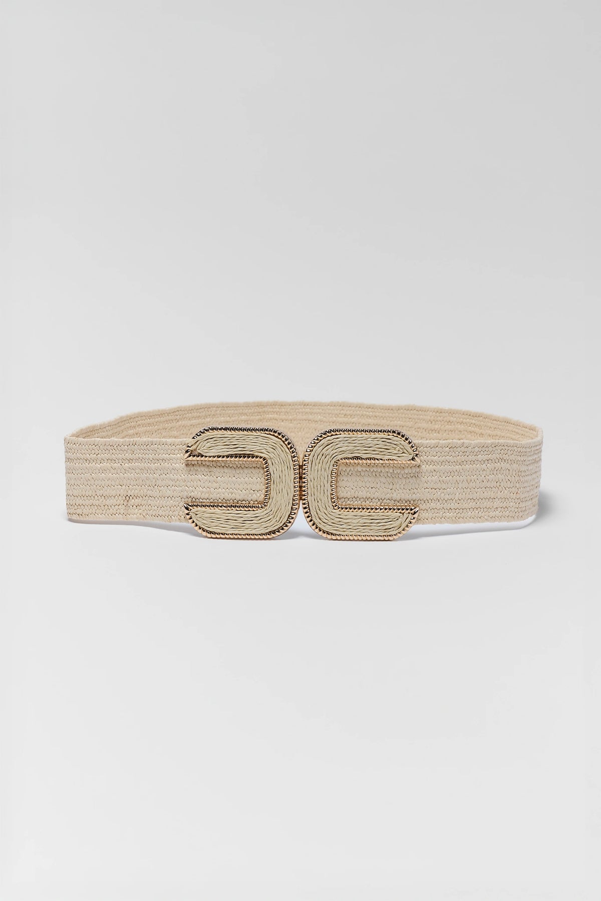 Tan Woven Raffia Stretch Belt | Avara display picture 2