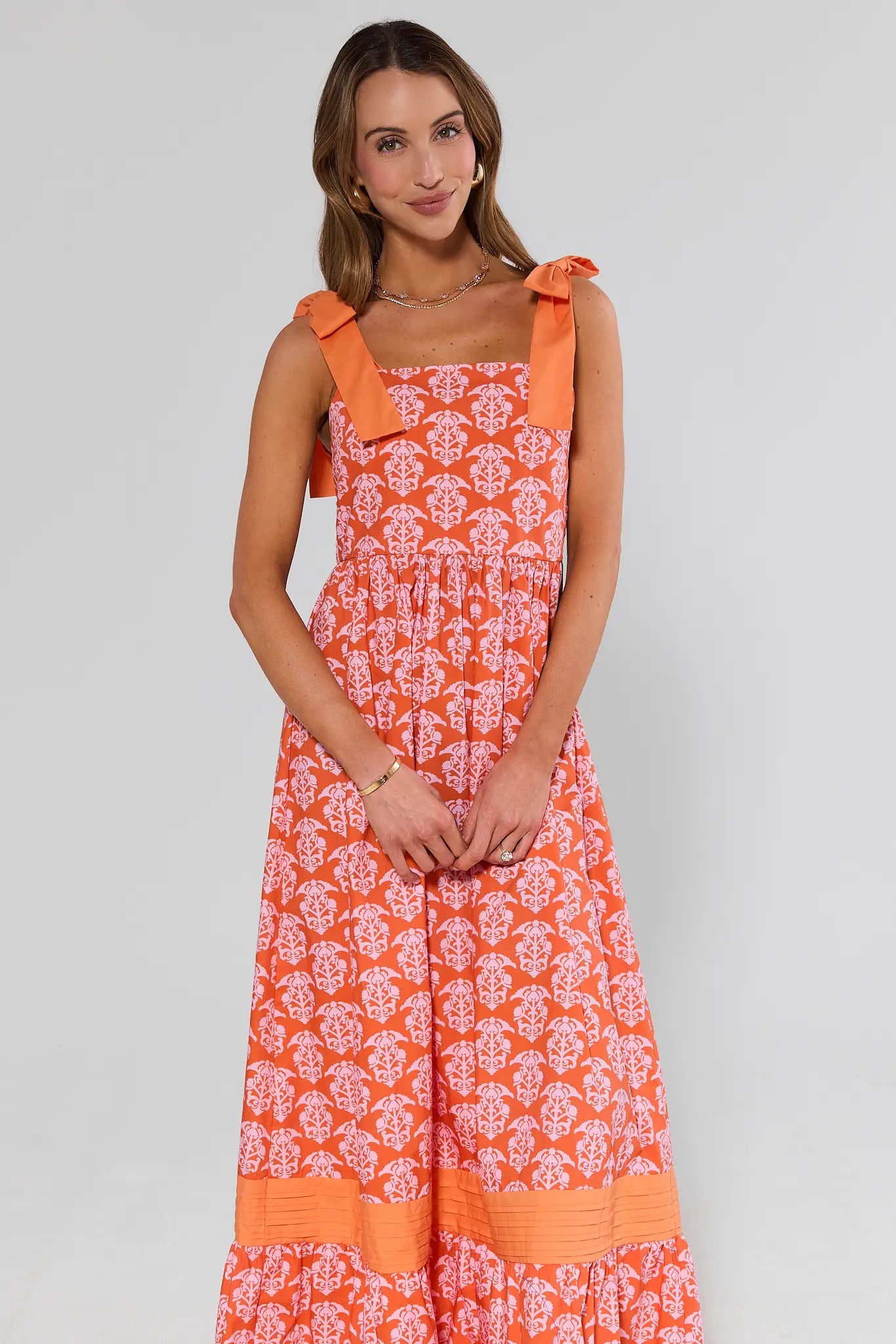 Orange Printed Maxi Dress Orange Printed Maxi Dress