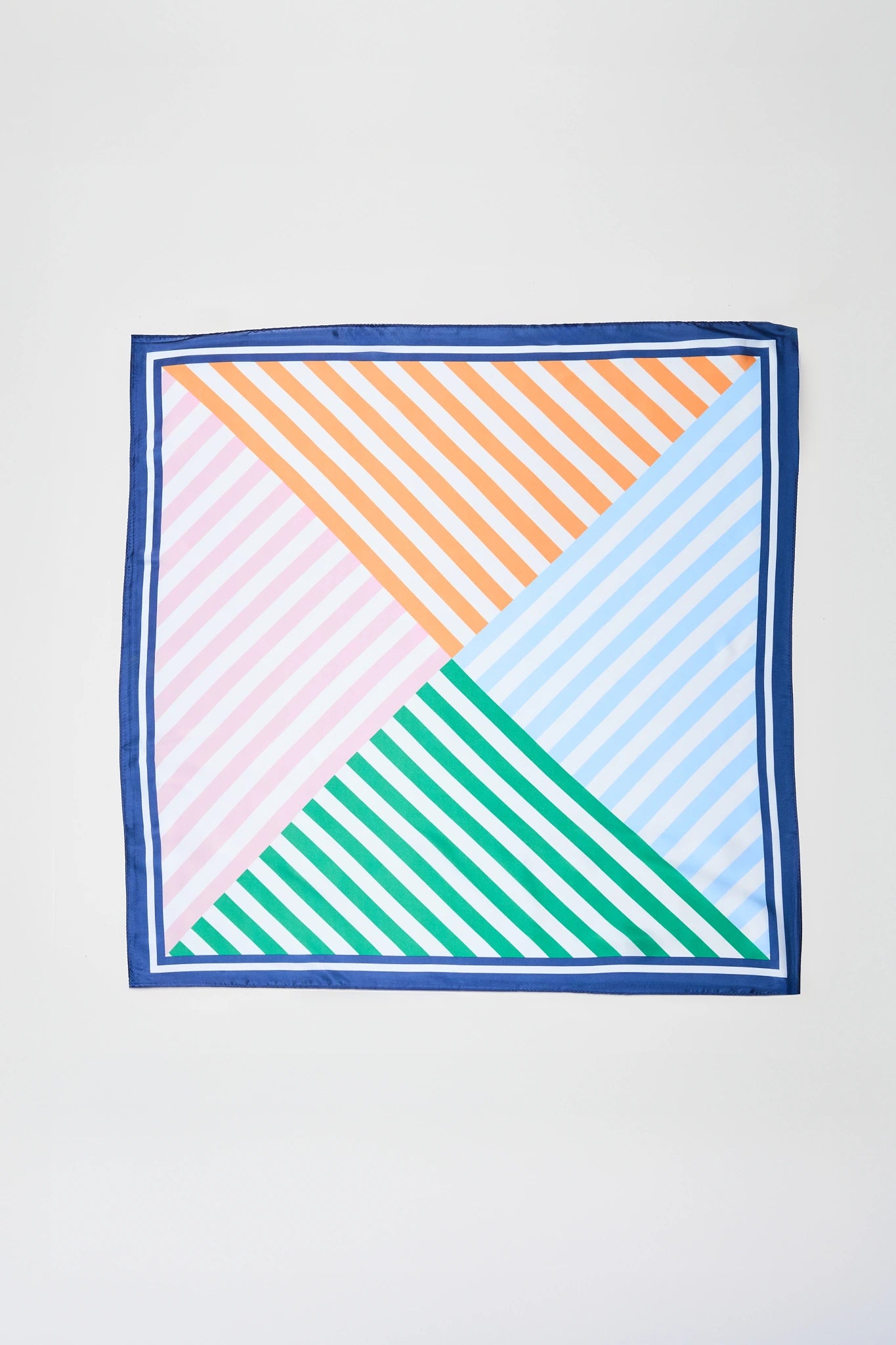 Colorful striped square on a white background