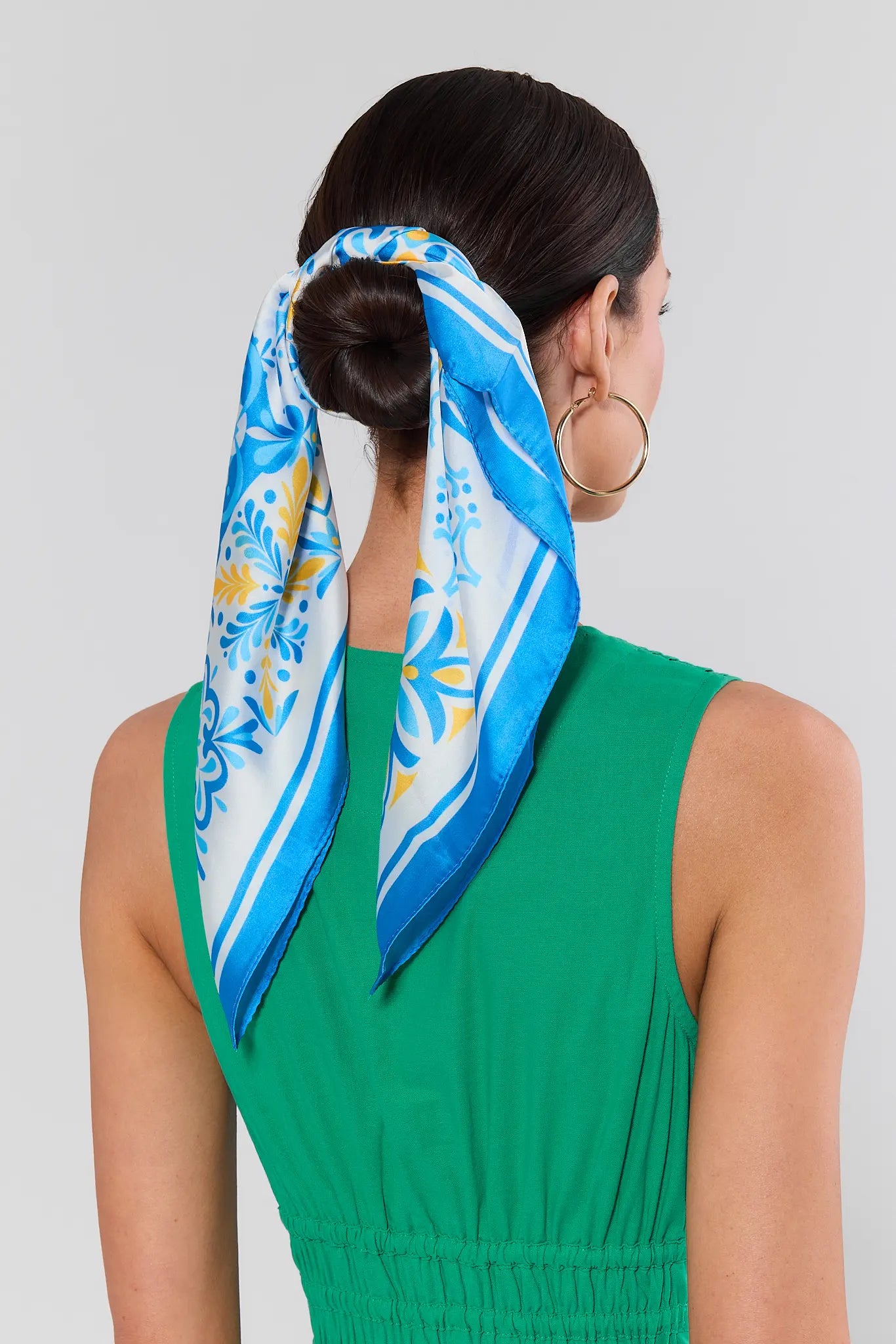 Blue Mosaic Tile Scarf | Women's Clothing | Avara Blue Mosaic Tile Scarf | Women's Clothing | Avara