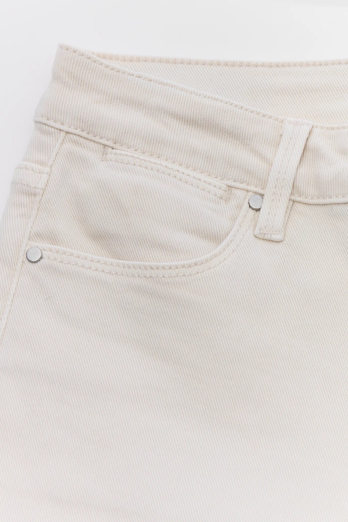 Becca Ecru Straight Leg Jeans