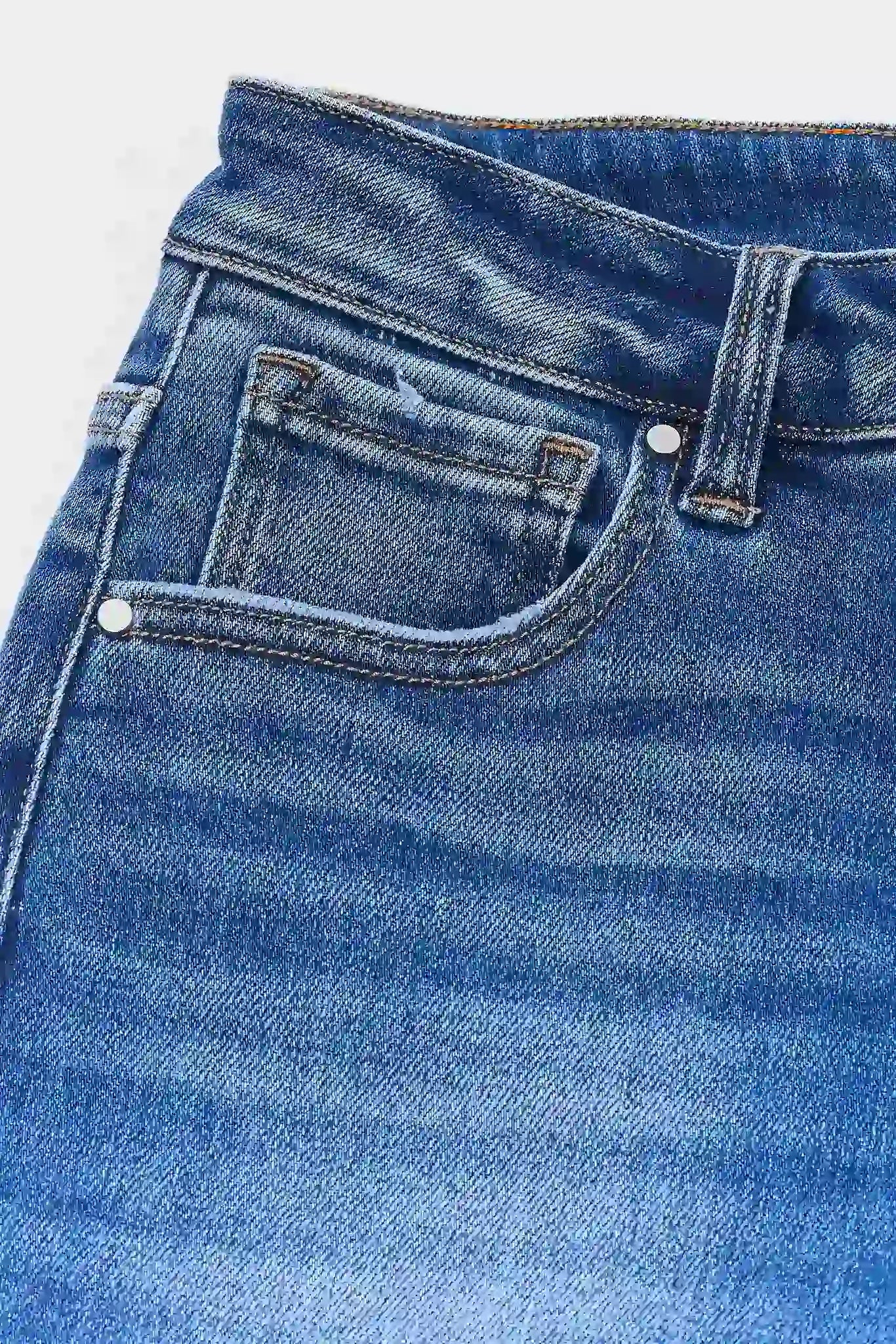 Leah Medium Wash Straight Leg Jeans
