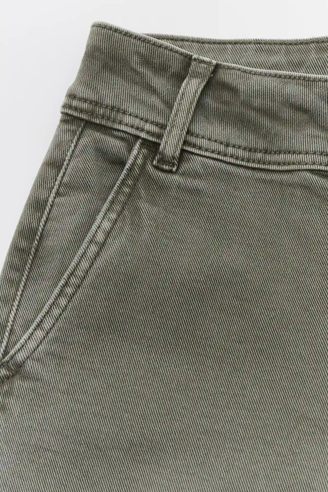 Kameron Olive Wide Leg Jeans