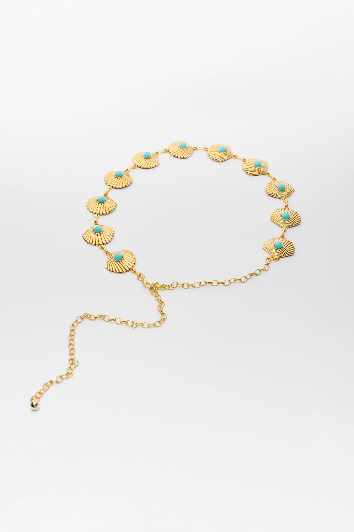 Turquoise Shell Chain Belt | Avara | Avara