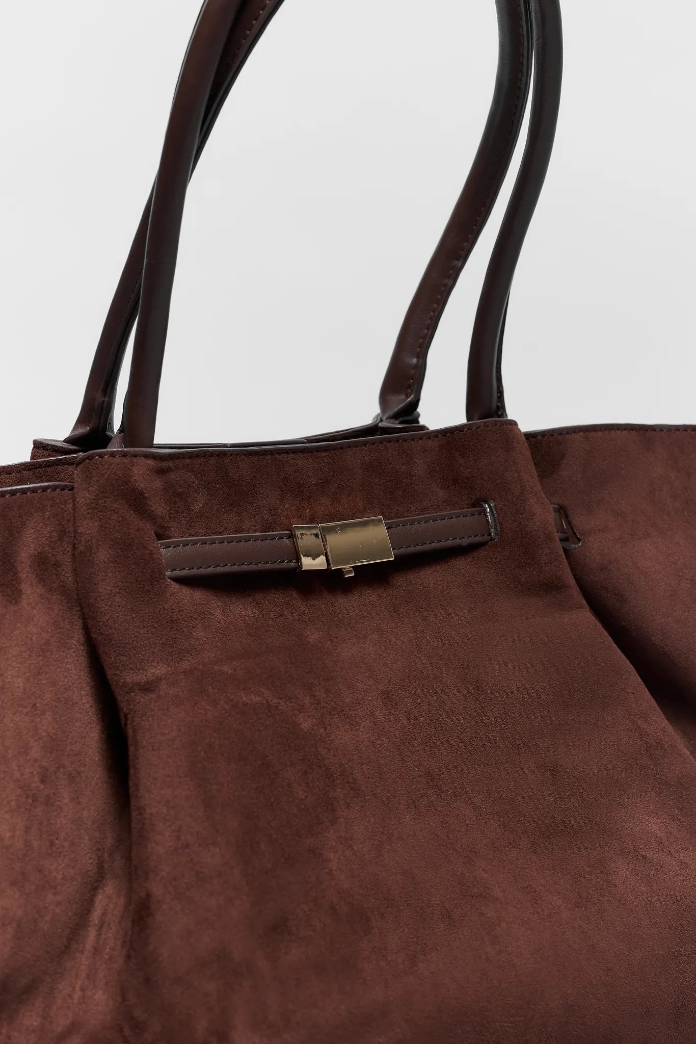 Brown Faux Suede Bag