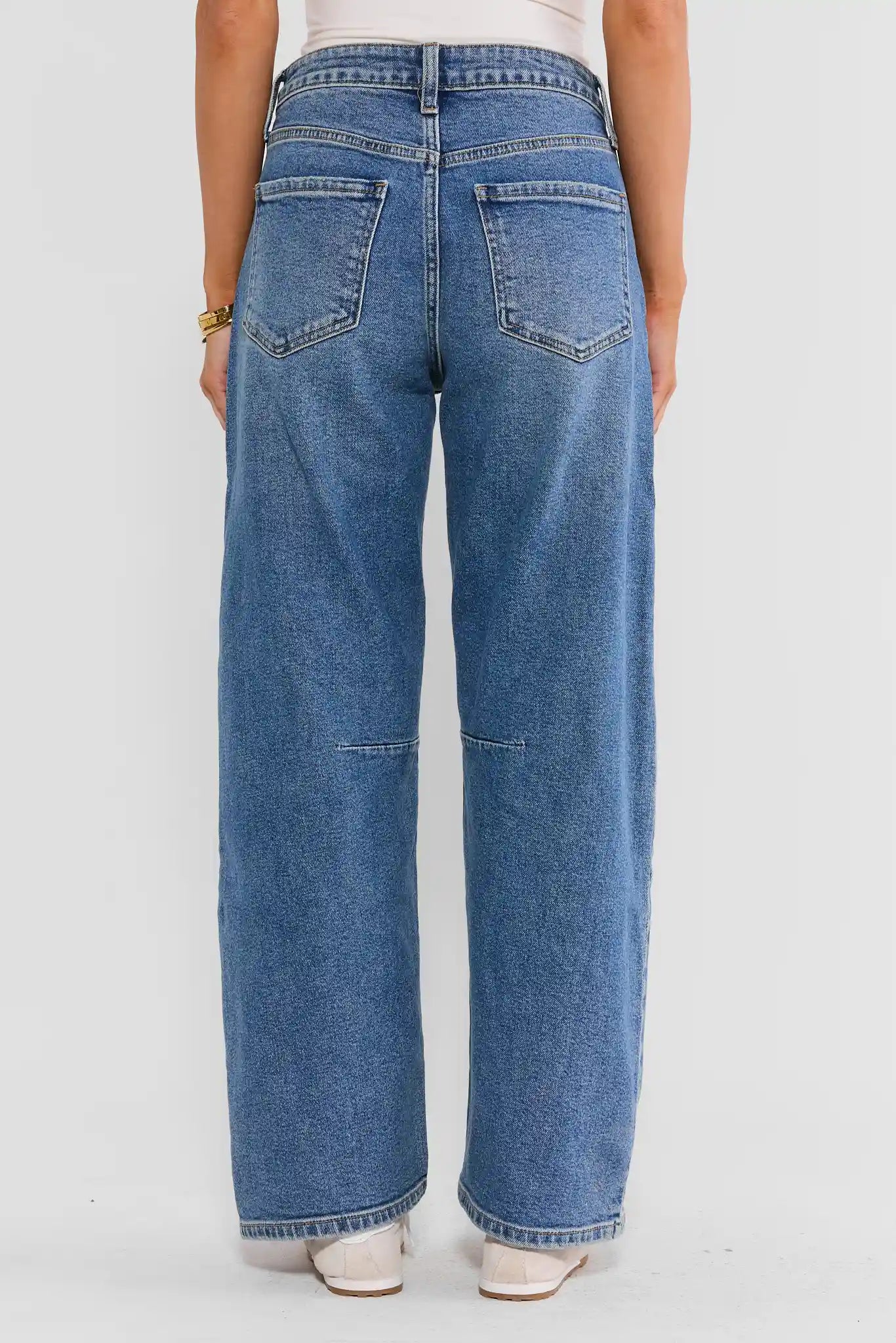 Harper Medium Wash Barrel Jeans