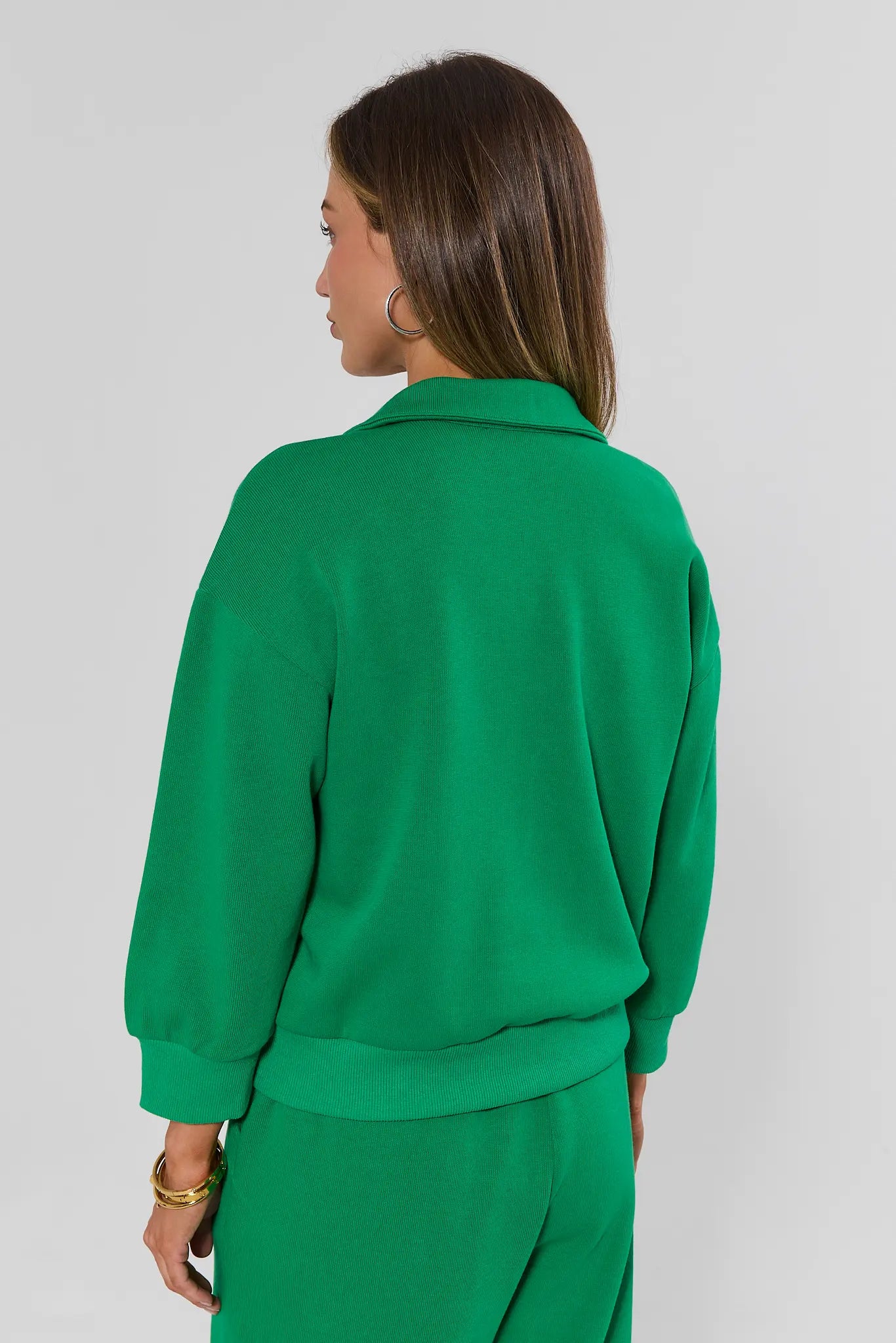 Green Quarter Zip Pullover