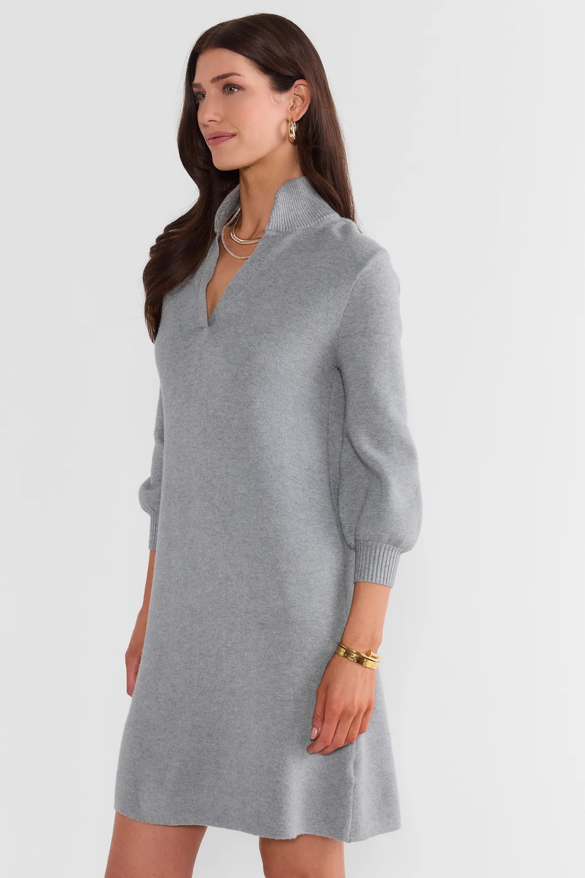Gwyneth Gray Knit Short Dress