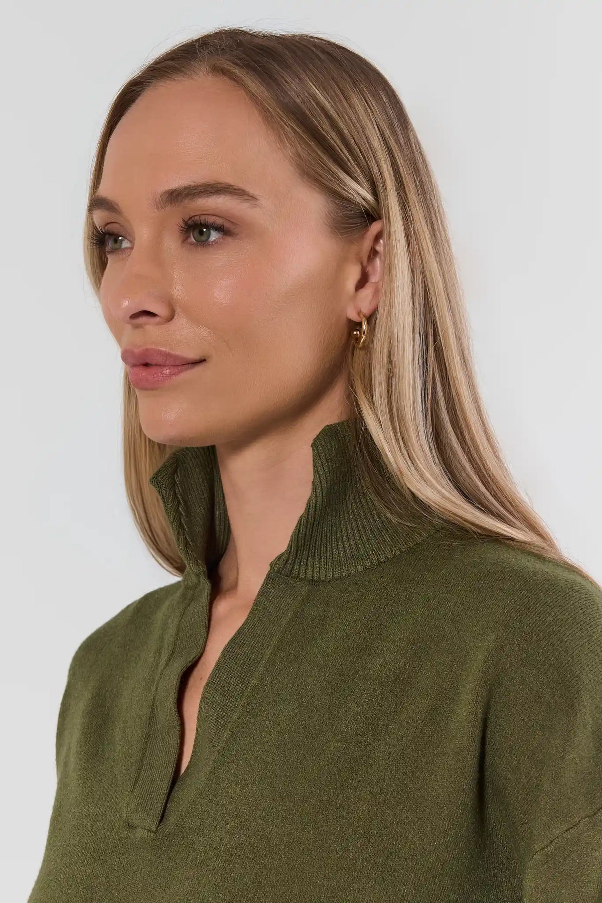 Gwyneth Olive Knit Sweater