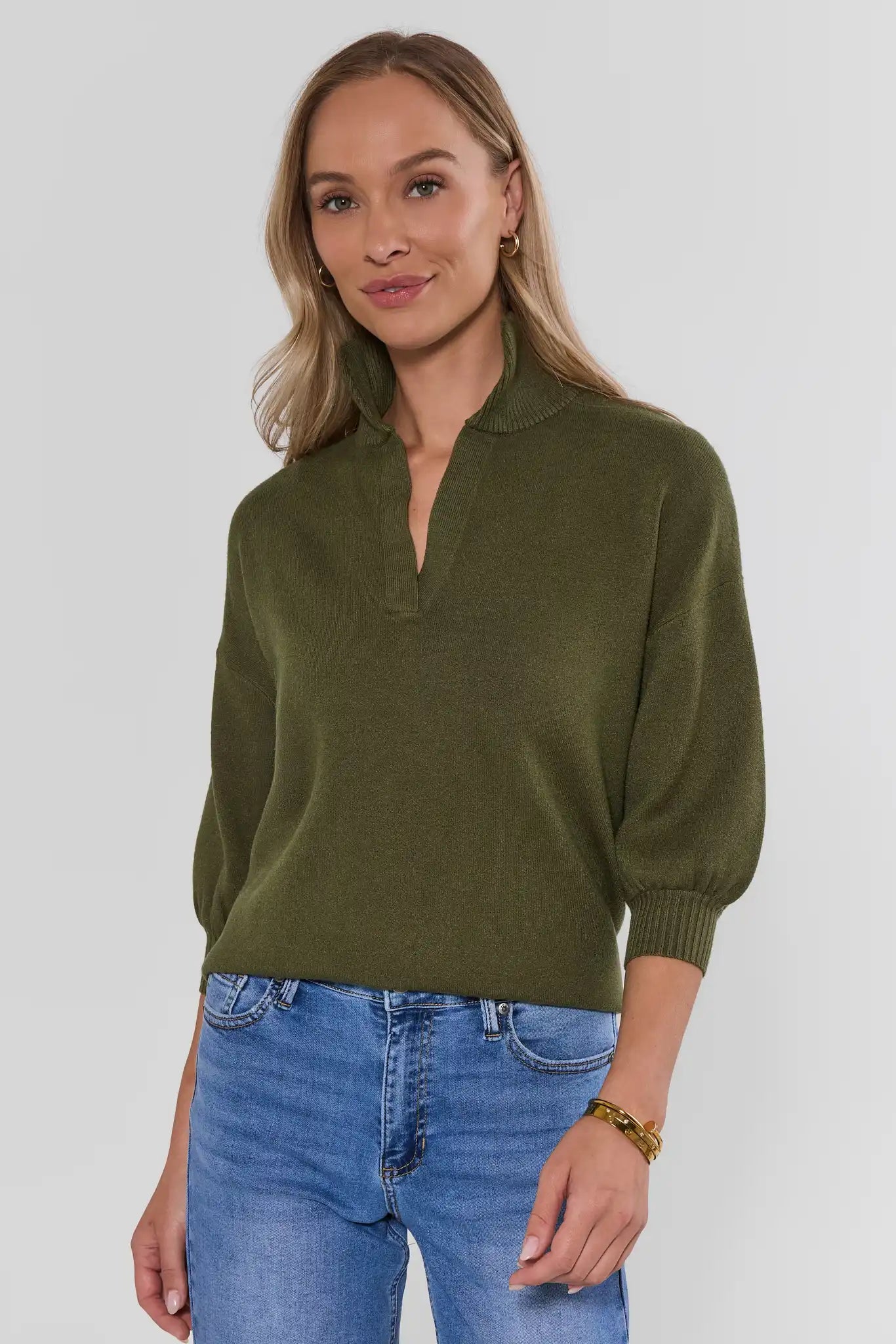 Gwyneth Olive Knit Sweater