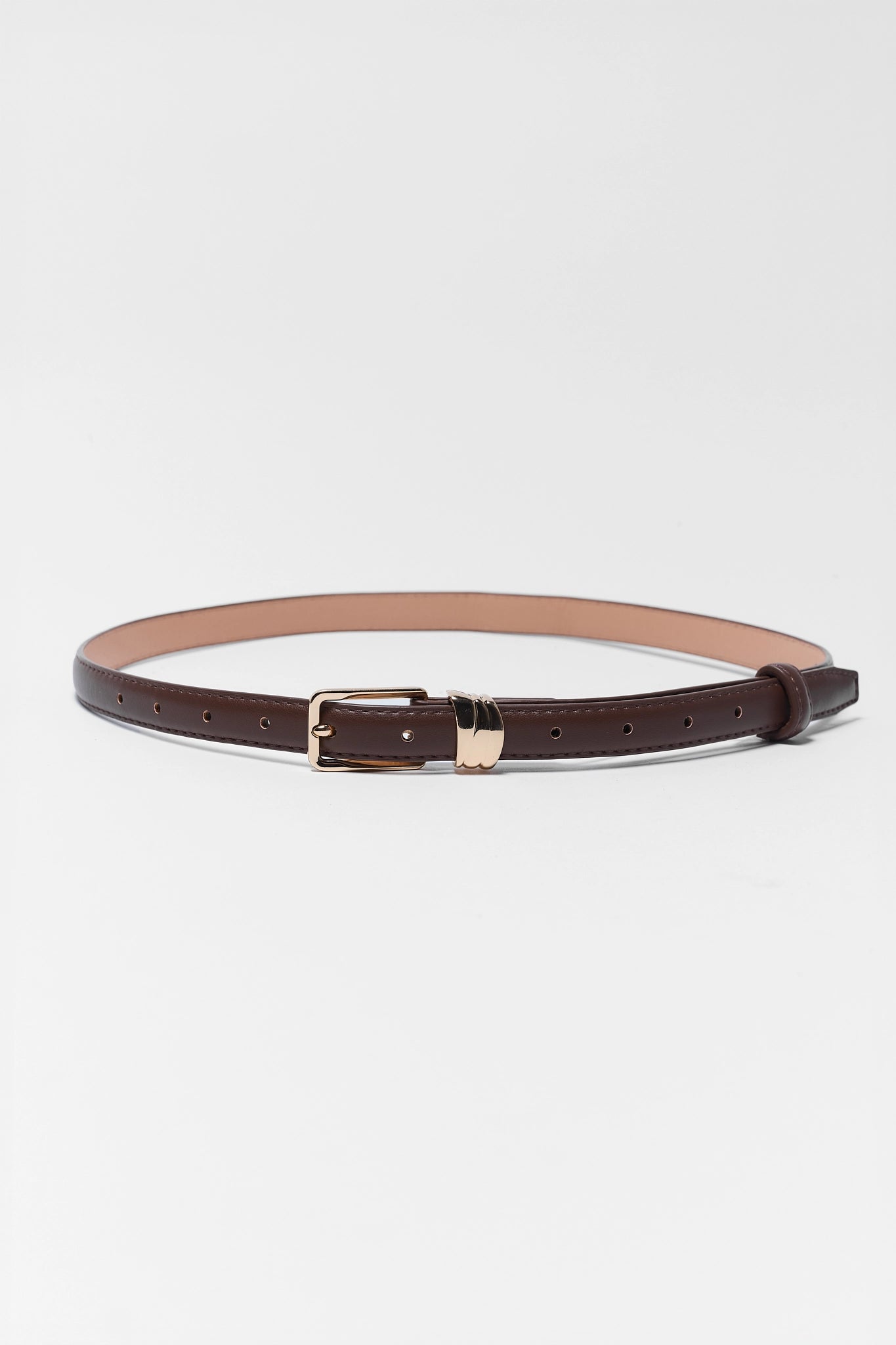 Dark Brown Stacked Loop Belt