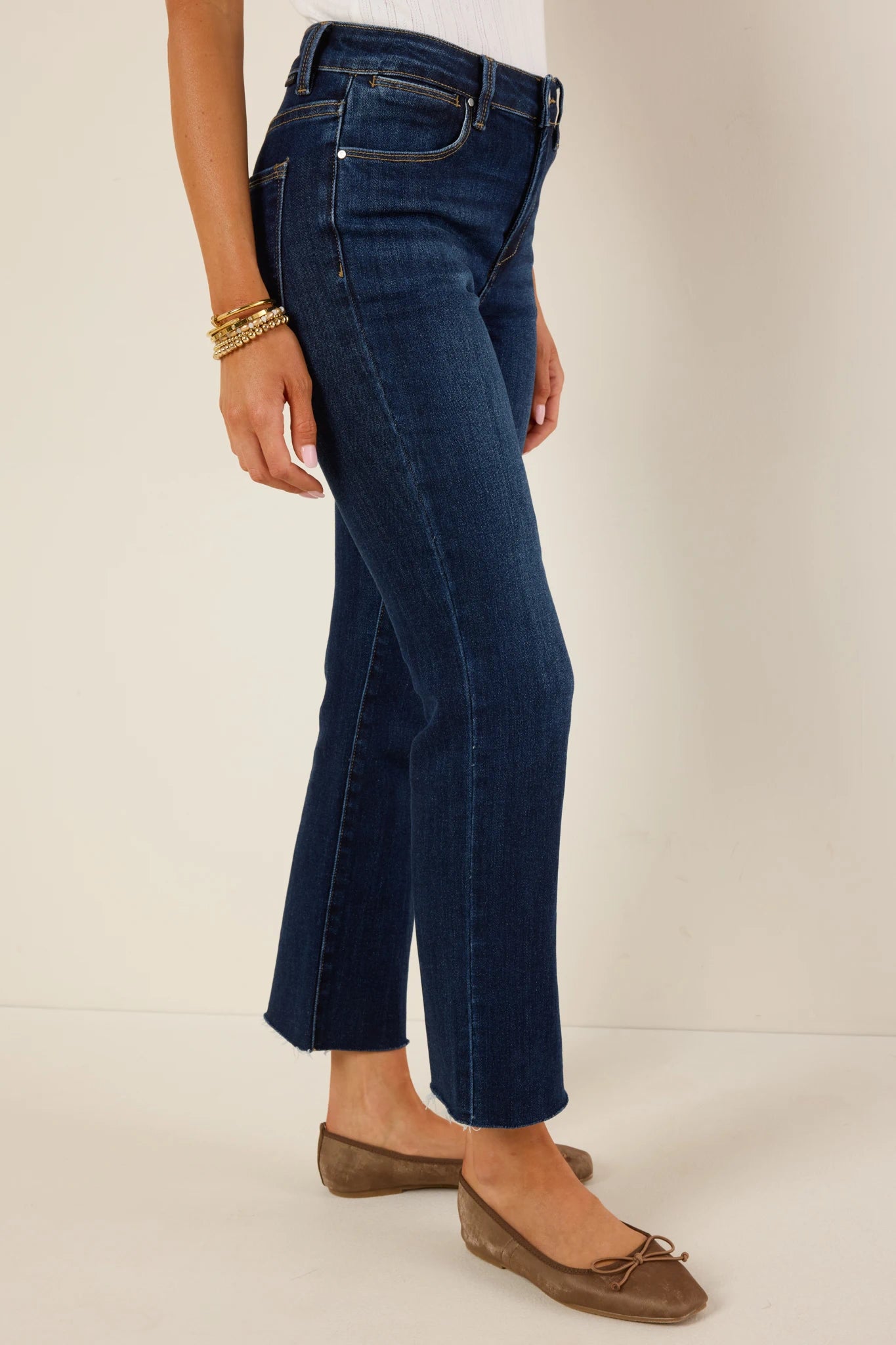 Becca Dark Wash Kick Flare Jeans