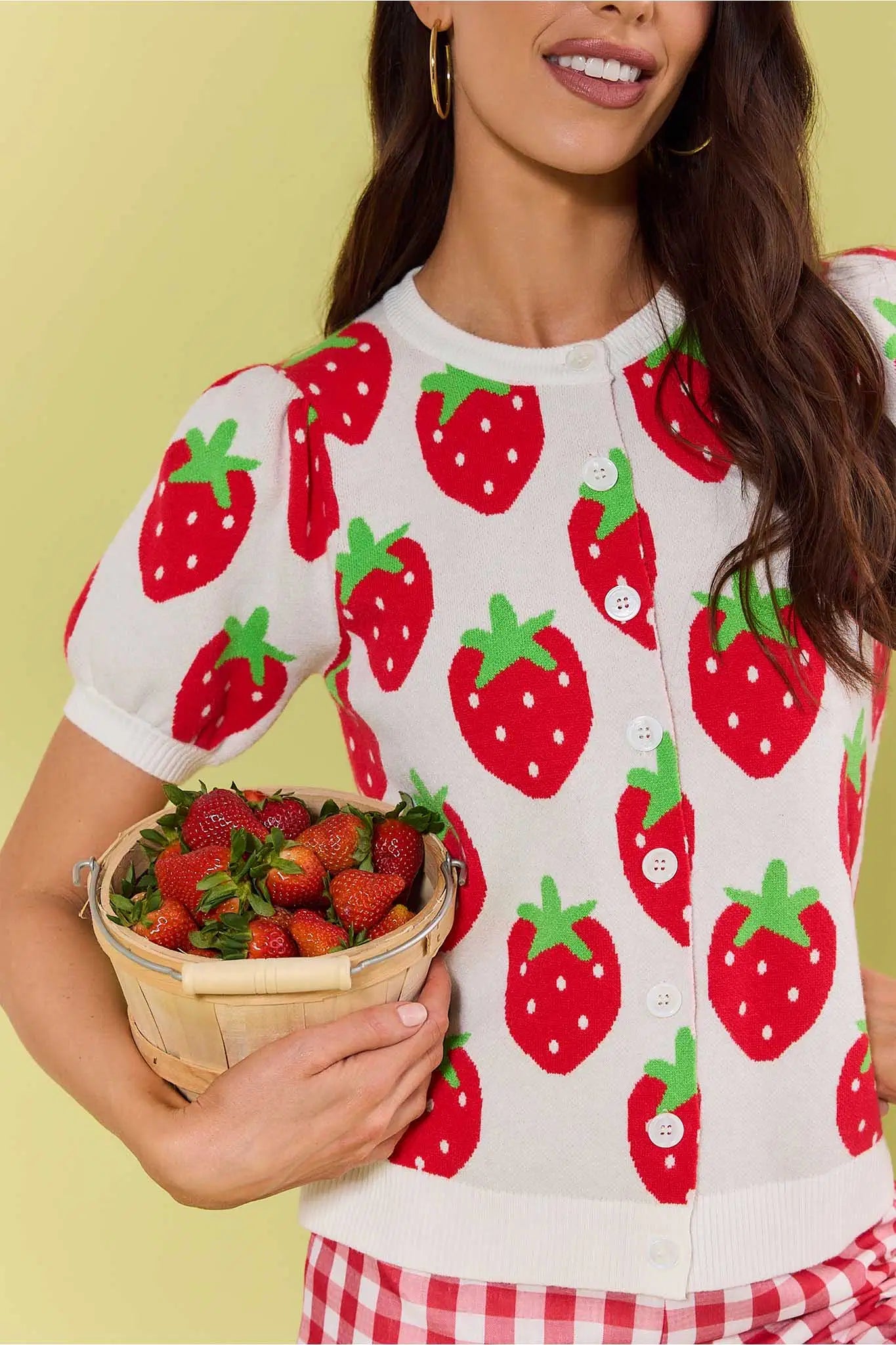 Sadie Strawberry Short Sleeve Sweater | Avara